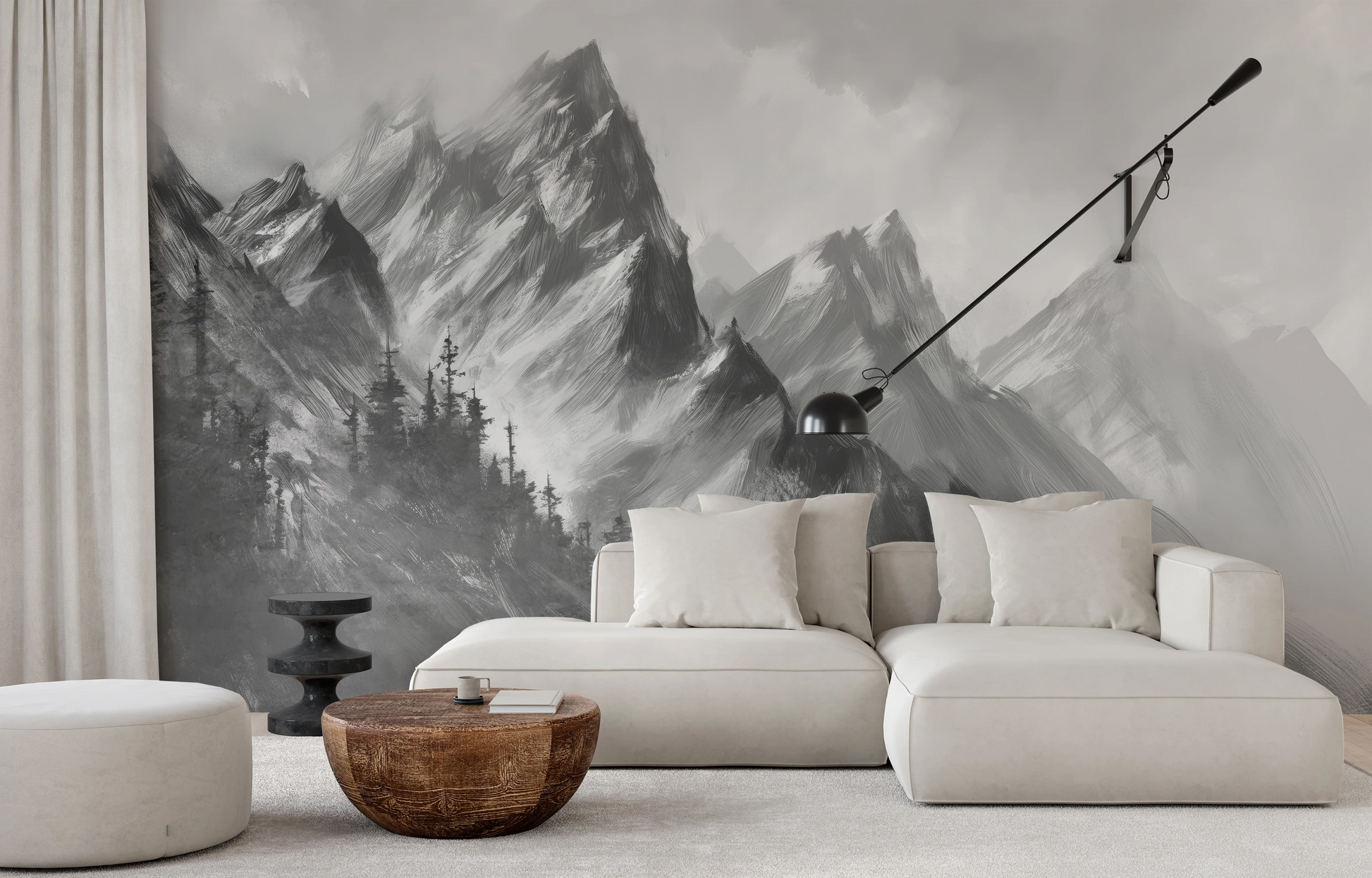 Fototapeta o nazwie Monochrome Mystique użyta w aranzacji wnętrza.