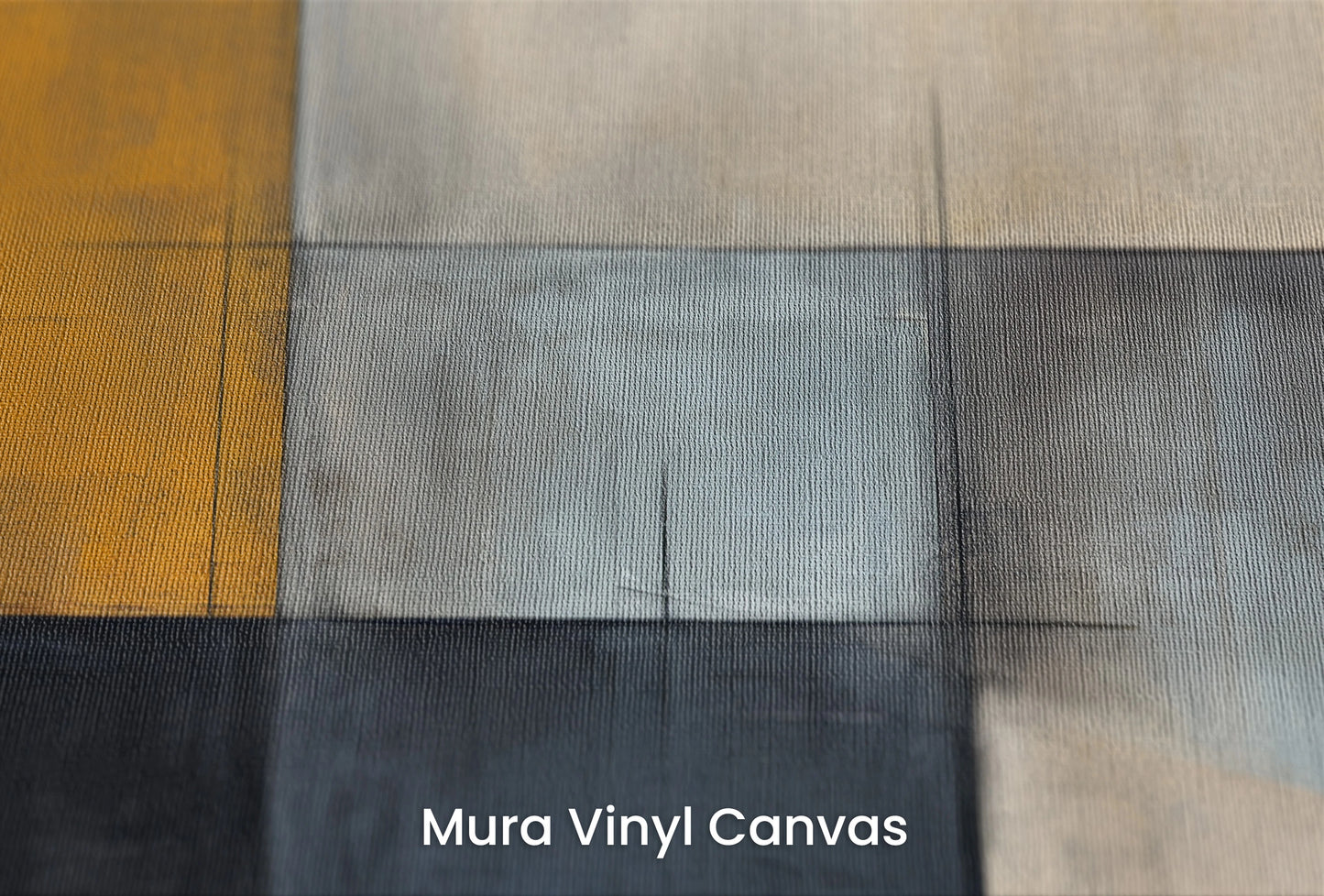 Zbliżenie na artystyczną fototapetę o nazwie Golden Geometry na podłożu Mura Vinyl Canvas - faktura naturalnego płótna.