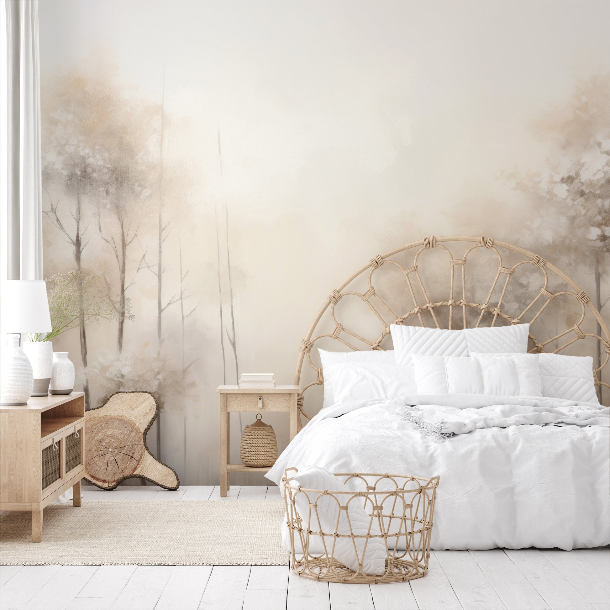 Fototapeta o nazwie WHISPERING TRANQUILITY MURAL użyta w aranzacji wnętrza.