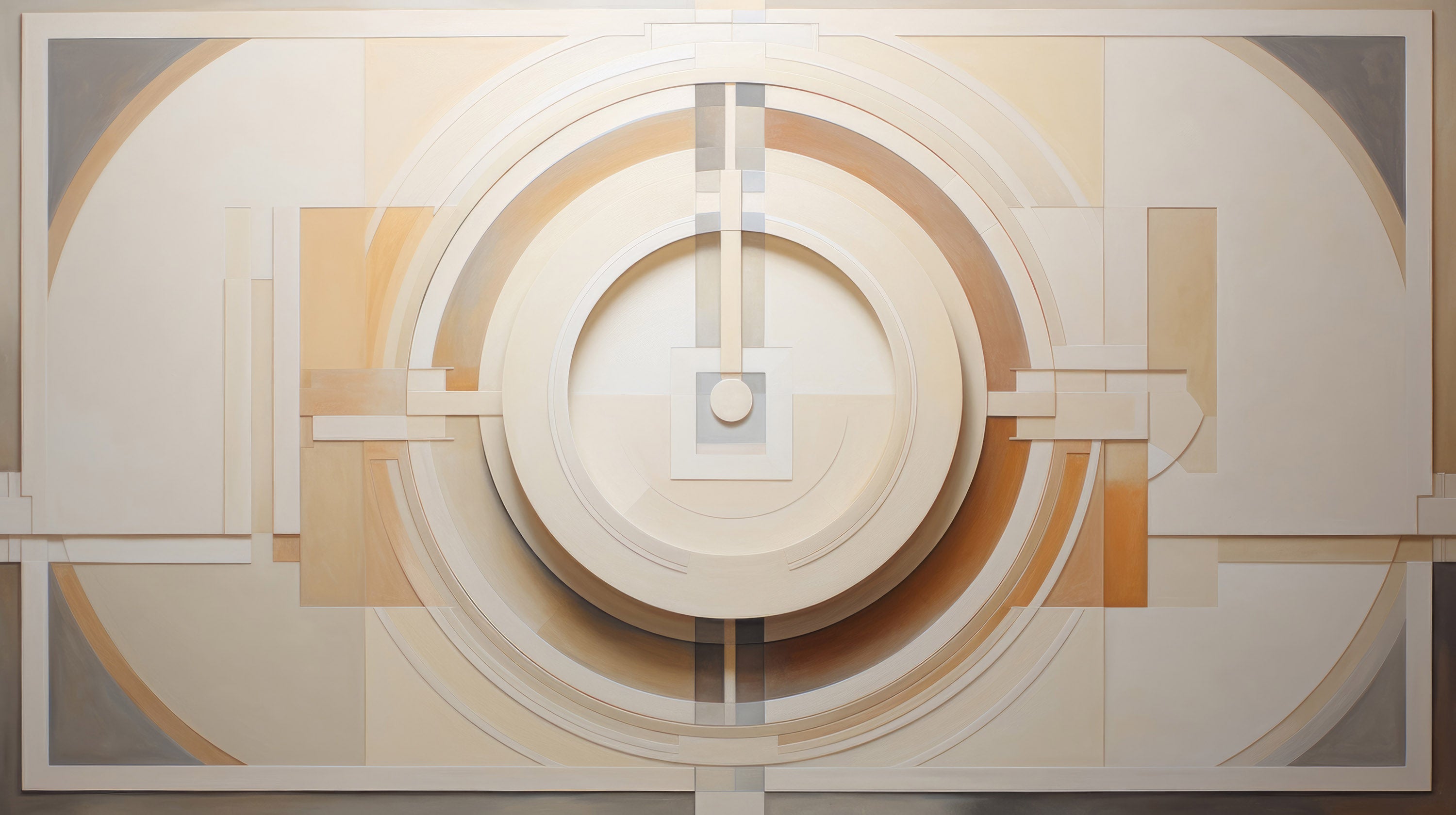 Podgląd wzoru: Prezentacja całego wzoru fototapety o nazwie CUBIST CONCENTRIC SPLENDOR