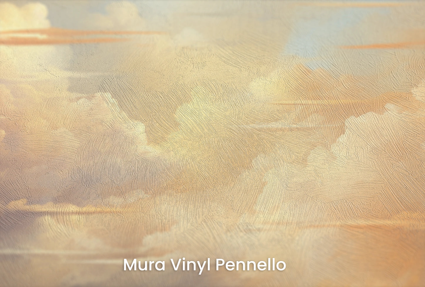 Zbliżenie na artystyczną fototapetę o nazwie Dawn Whisper na podłożu Mura Vinyl Pennello - faktura pociągnięć pędzla malarskiego.