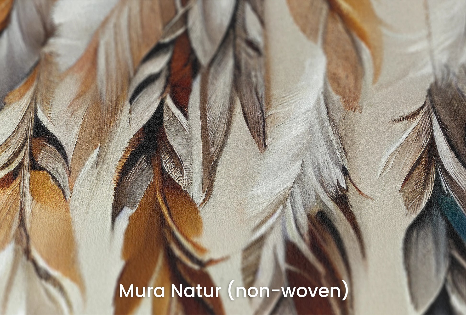 Zbliżenie na artystyczną fototapetę o nazwie Twilight Flight na podłożu Mura Natur (non-woven) - naturalne i ekologiczne podłoże.