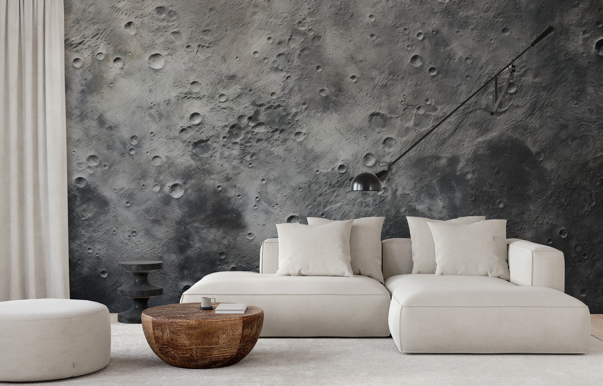 Fototapeta o nazwie Mercury's Surface użyta w aranzacji wnętrza.