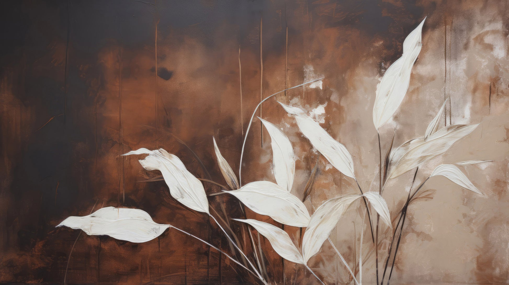 Prezentacja całego wzoru fototapety o nazwie Elegant Stems