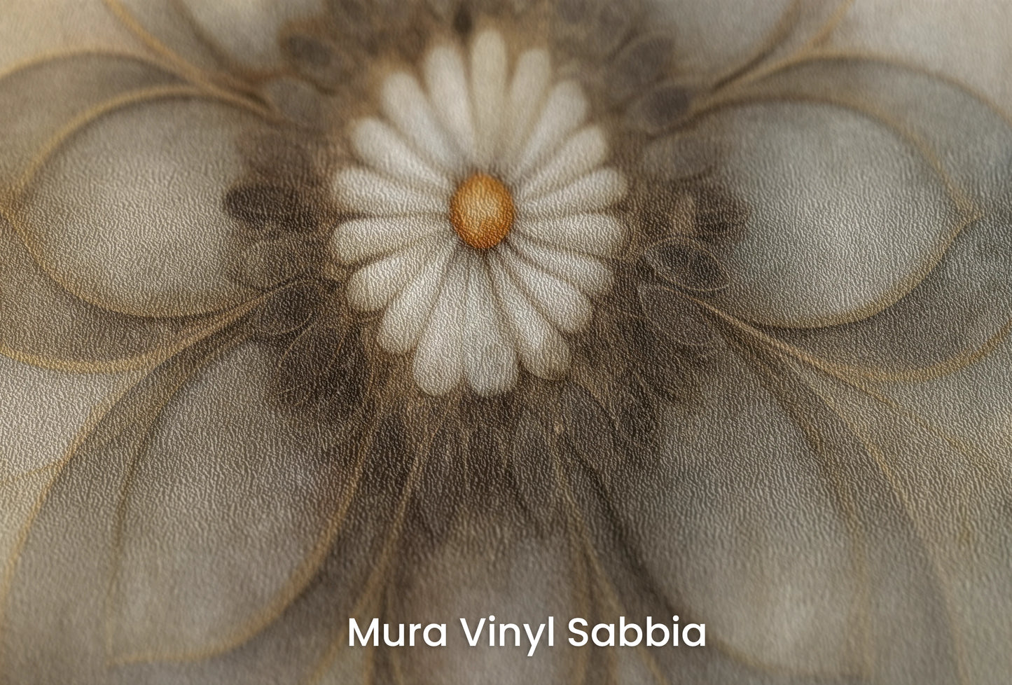 Zbliżenie na artystyczną fototapetę o nazwie Monochrome Elegance #4 na podłożu Mura Vinyl Sabbia struktura grubego ziarna piasku.