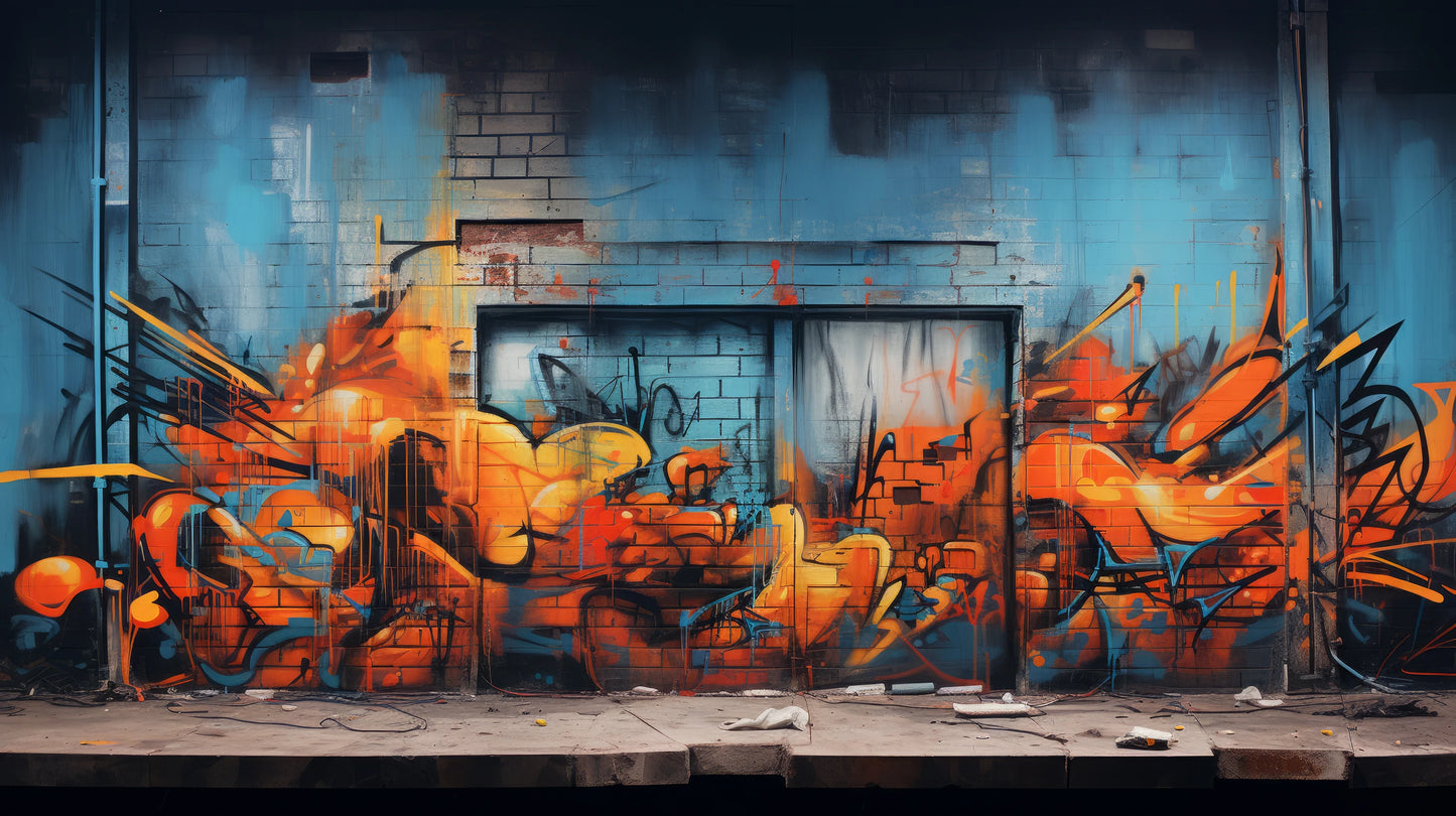 Prezentacja całego wzoru fototapety o nazwie Fiery Escape