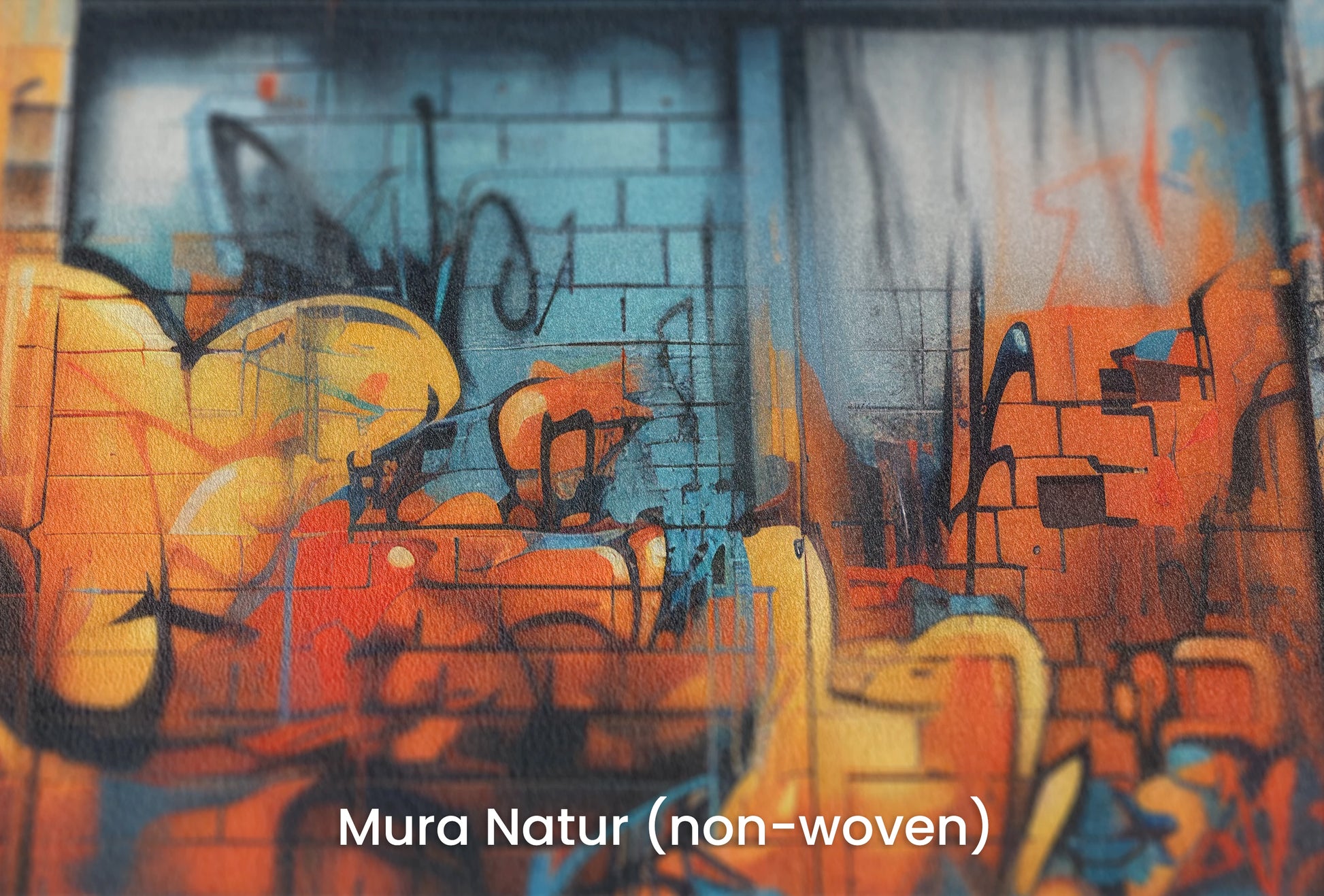 Zbliżenie na artystyczną fototapetę o nazwie Fiery Escape na podłożu Mura Natur (non-woven) - naturalne i ekologiczne podłoże.