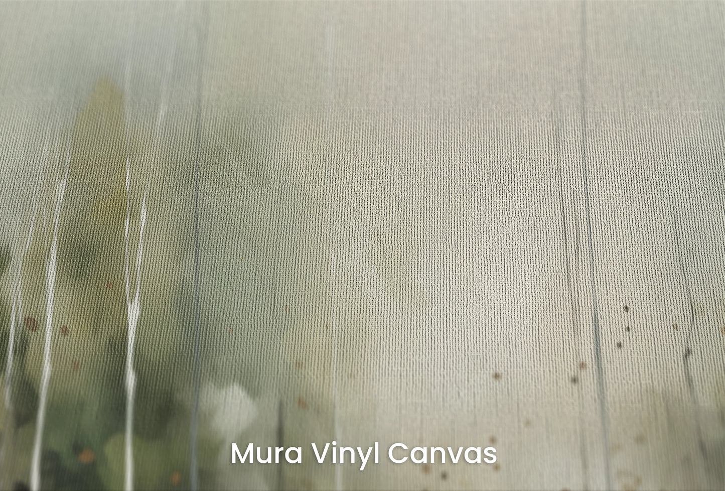 Zbliżenie na artystyczną fototapetę o nazwie Poranna Dewiacja na podłożu Mura Vinyl Canvas - faktura naturalnego płótna.
