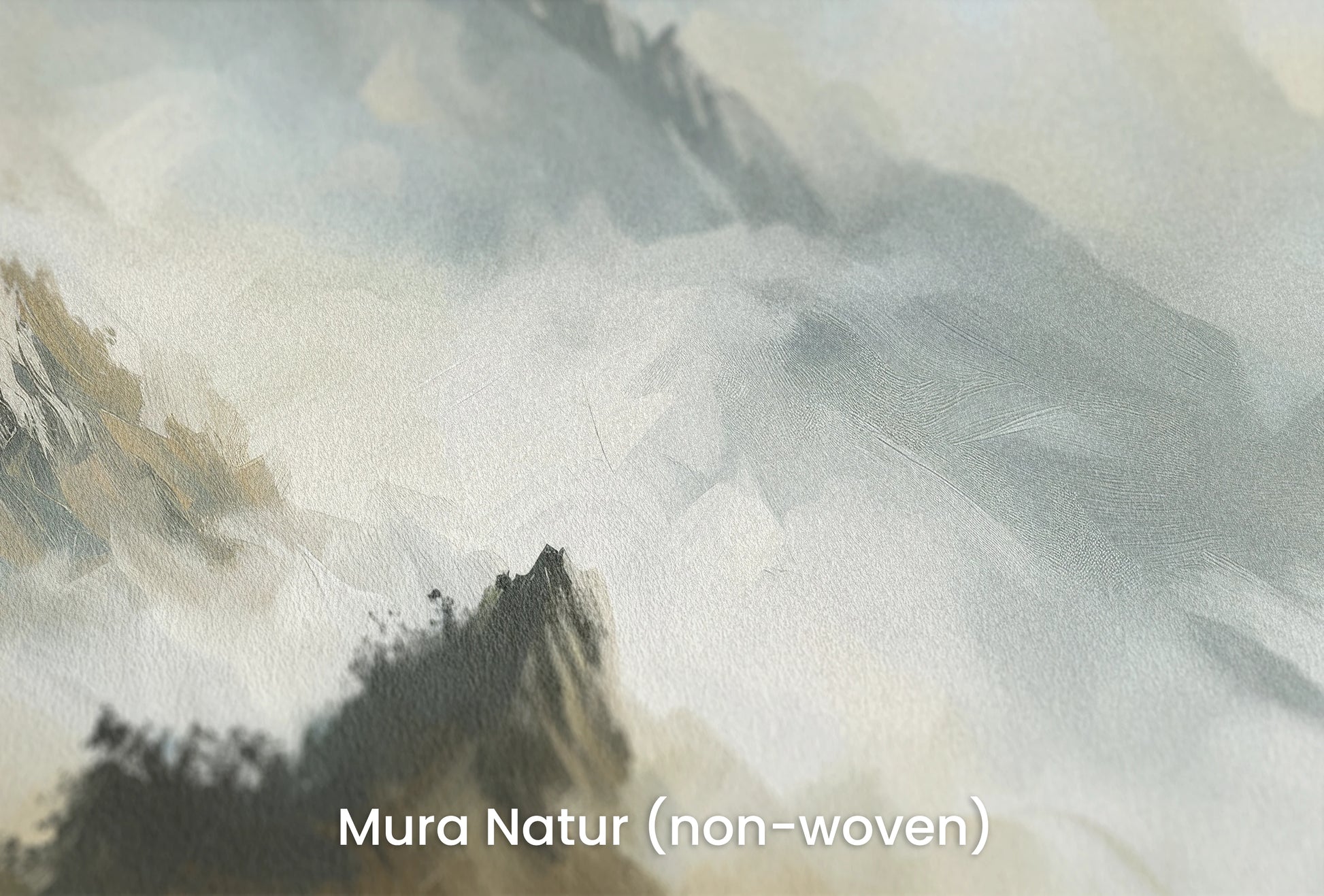 Zbliżenie na artystyczną fototapetę o nazwie Golden Haze na podłożu Mura Natur (non-woven) - naturalne i ekologiczne podłoże.