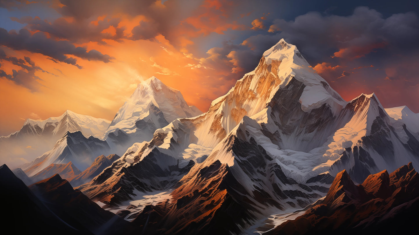 Prezentacja całego wzoru fototapety o nazwie Dawn Alpenglow