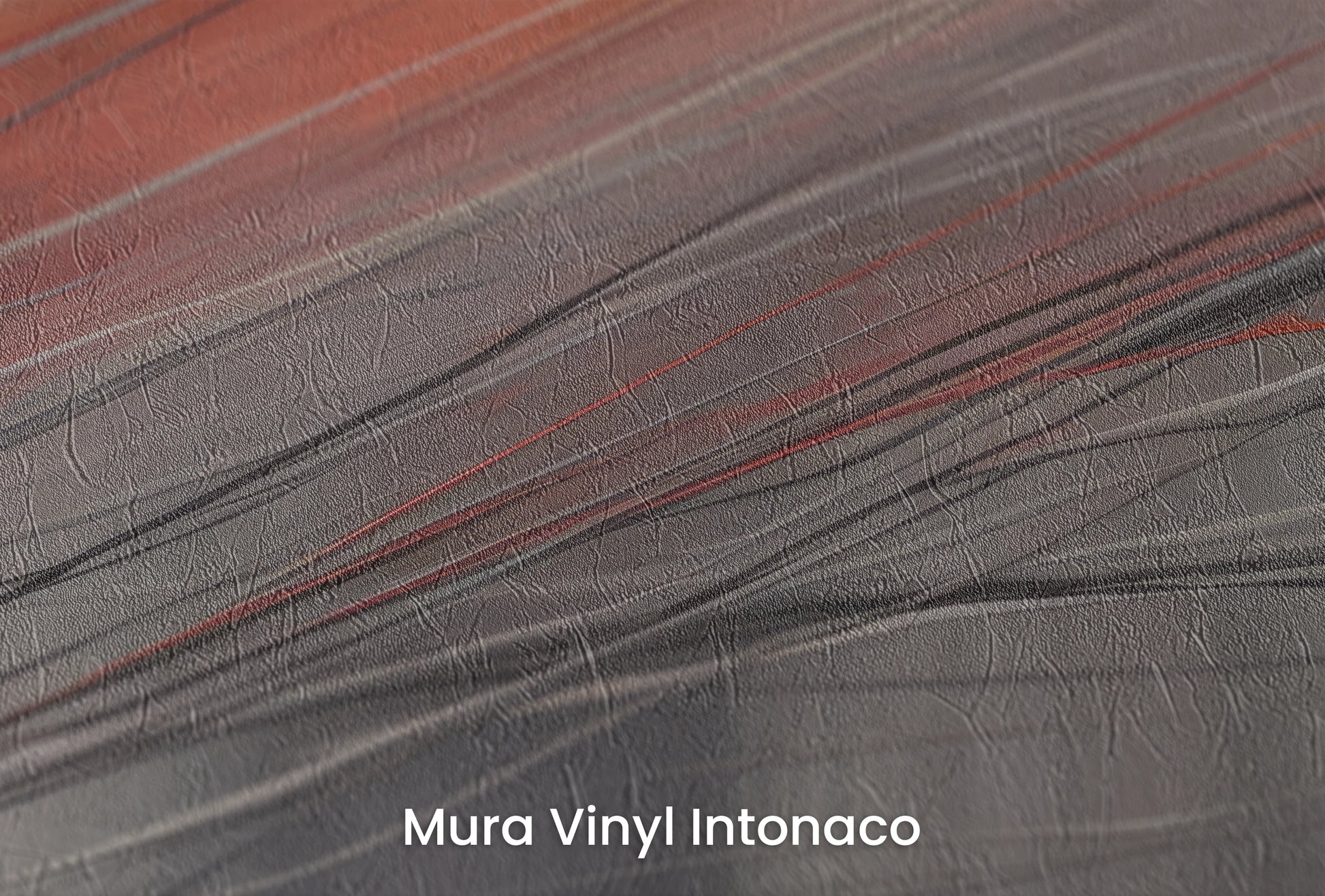 Zbliżenie na artystyczną fototapetę o nazwie Aurora Silk na podłożu Mura Vinyl Intonaco - struktura tartego tynku.