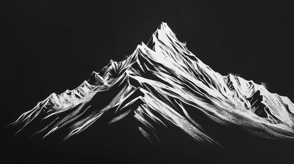 Stark Contrast - Mountain Wallpaper - Dramatic Monochrome Composition
