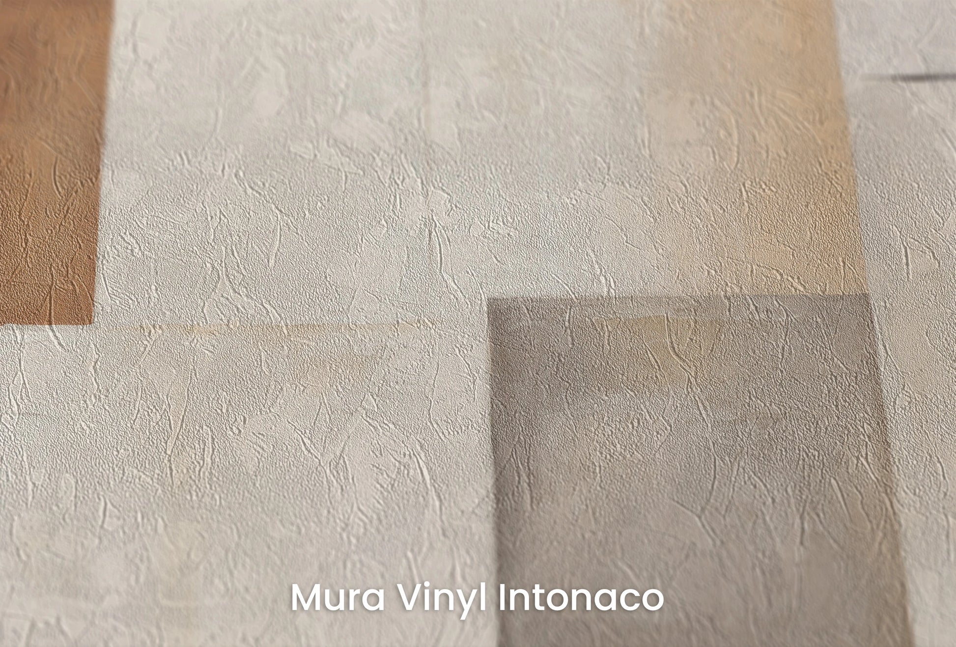 Zbliżenie na artystyczną fototapetę o nazwie Earth Tone Mosaic na podłożu Mura Vinyl Intonaco - struktura tartego tynku.