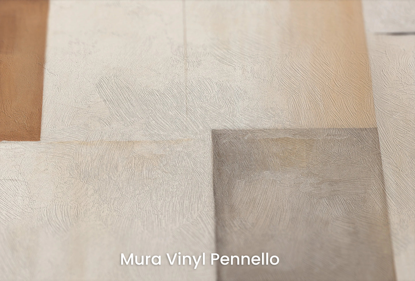 Zbliżenie na artystyczną fototapetę o nazwie Earth Tone Mosaic na podłożu Mura Vinyl Pennello - faktura pociągnięć pędzla malarskiego.