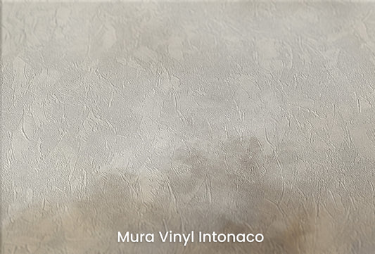 Zbliżenie na artystyczną fototapetę o nazwie MYSTIC VEIL AURORA na podłożu Mura Vinyl Intonaco - struktura tartego tynku.