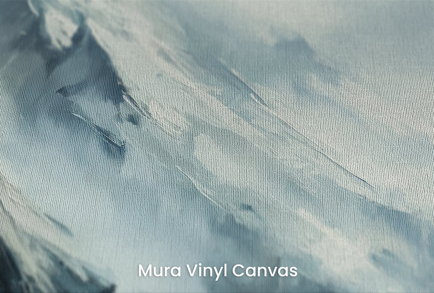 Zbliżenie na artystyczną fototapetę o nazwie Mystical Ridges na podłożu Mura Vinyl Canvas - faktura naturalnego płótna.