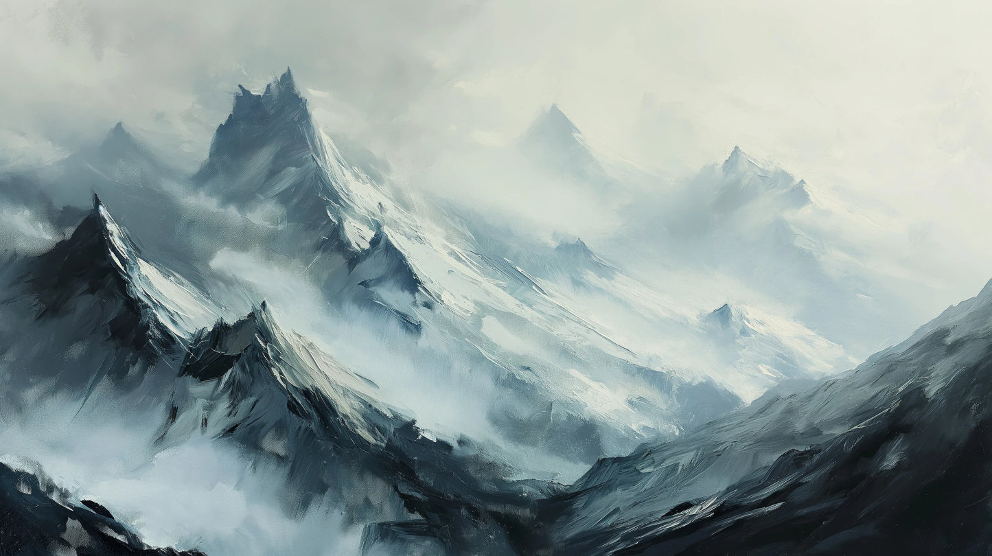 Prezentacja całego wzoru fototapety o nazwie Mystical Ridges