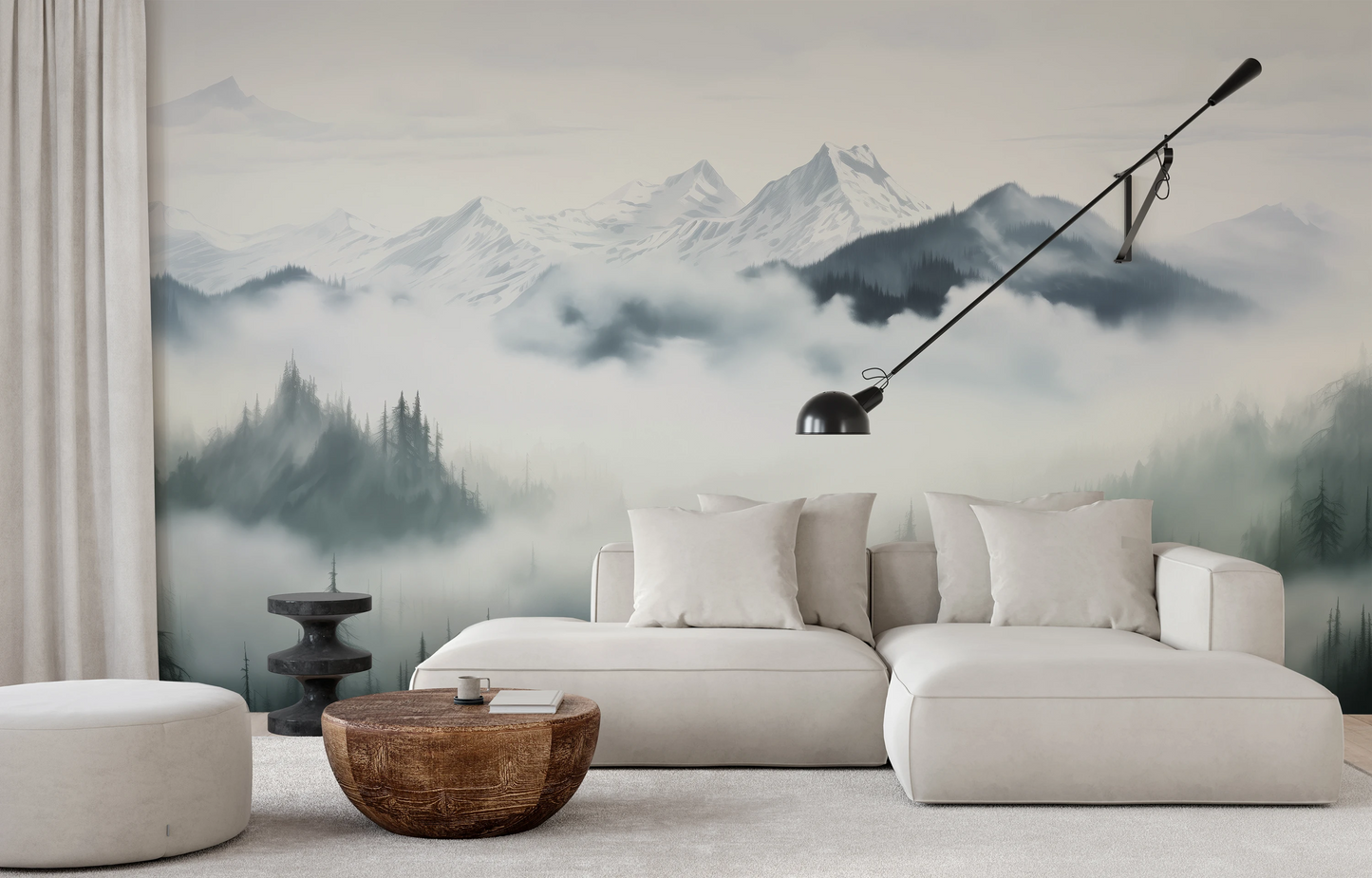 Fototapeta o nazwie Ethereal Mountain Whisper użyta w aranzacji wnętrza.