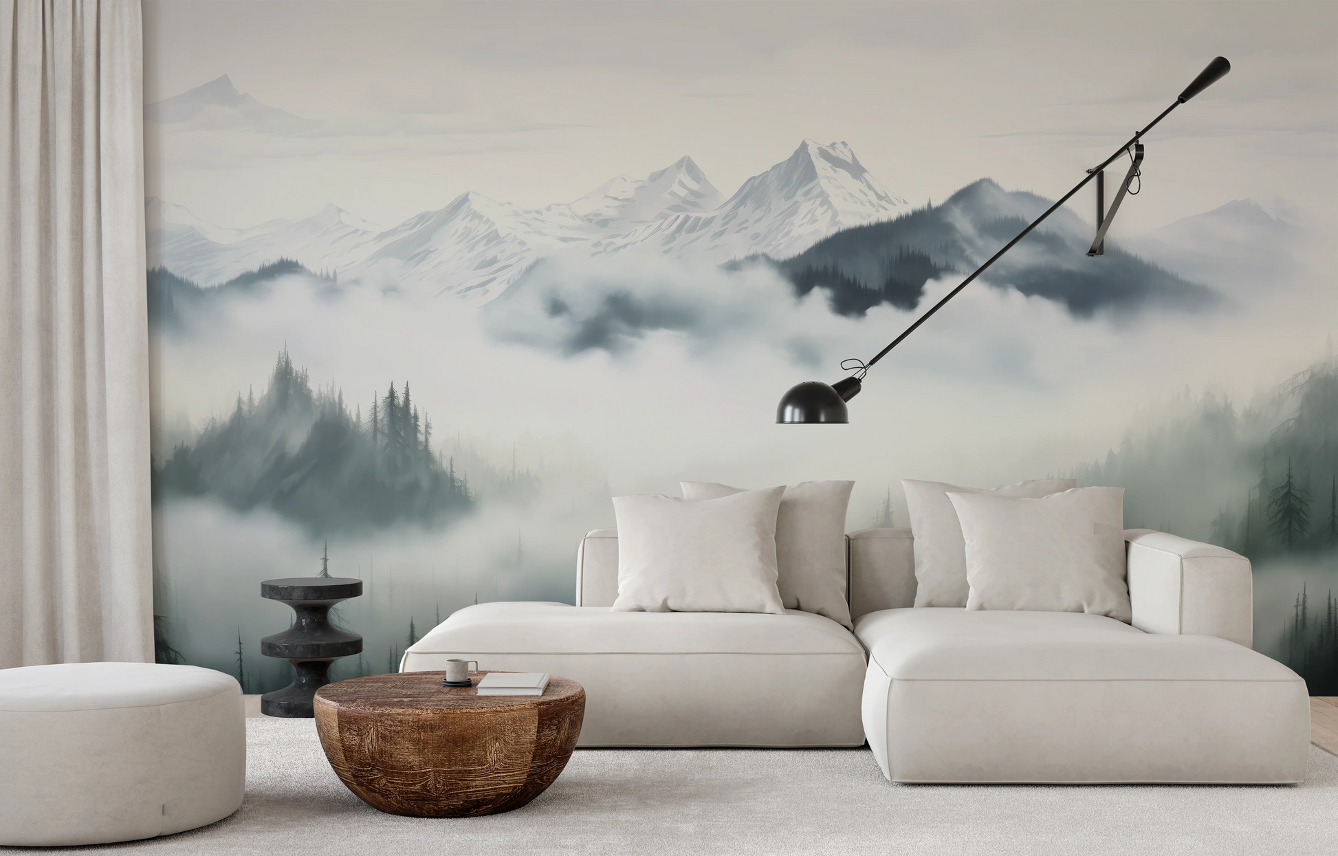 Fototapeta o nazwie Ethereal Mountain Whisper użyta w aranzacji wnętrza.