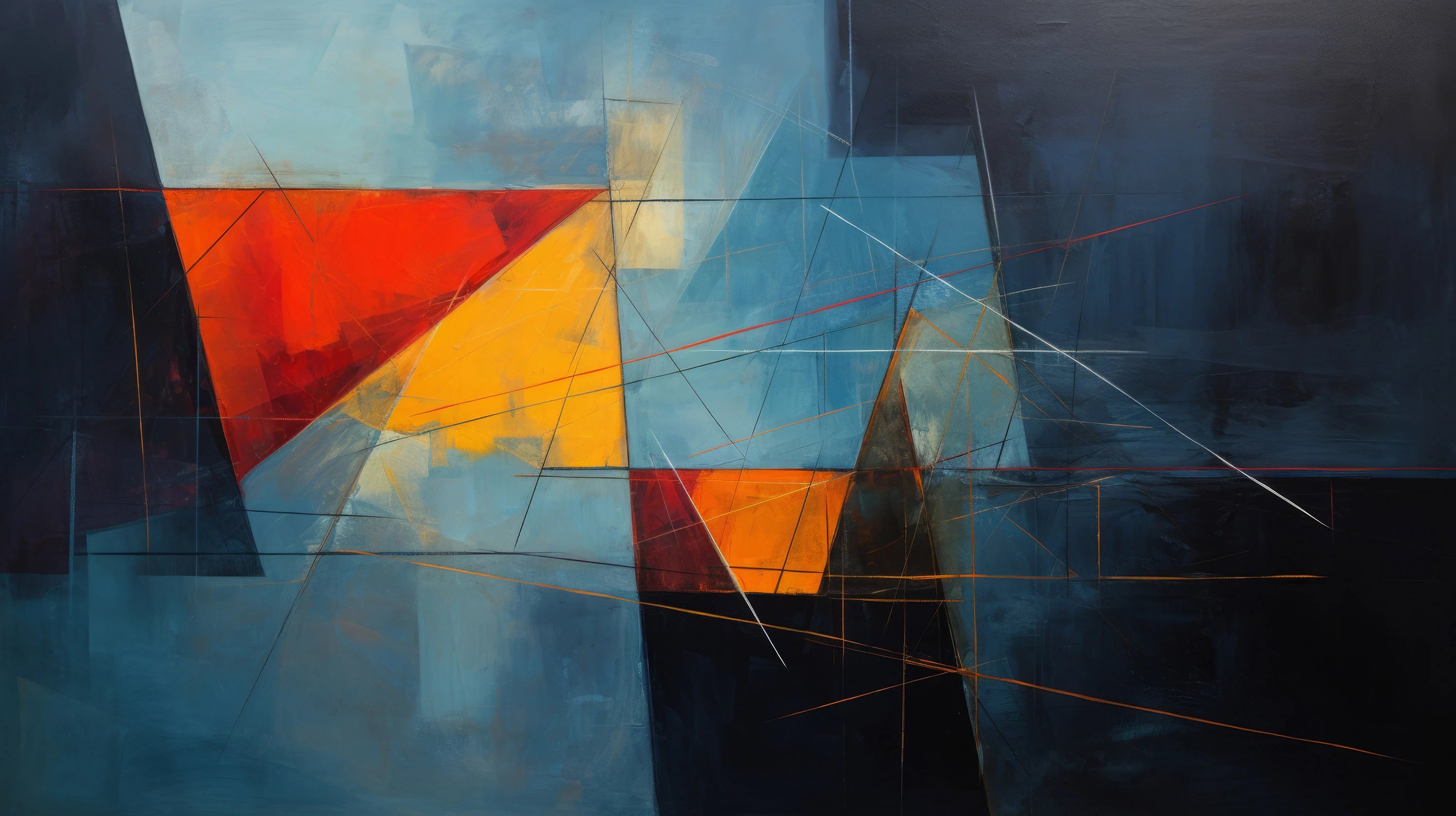 Mustervorschau: Prezentacja całego wzoru fototapety o nazwie Dark Triangles