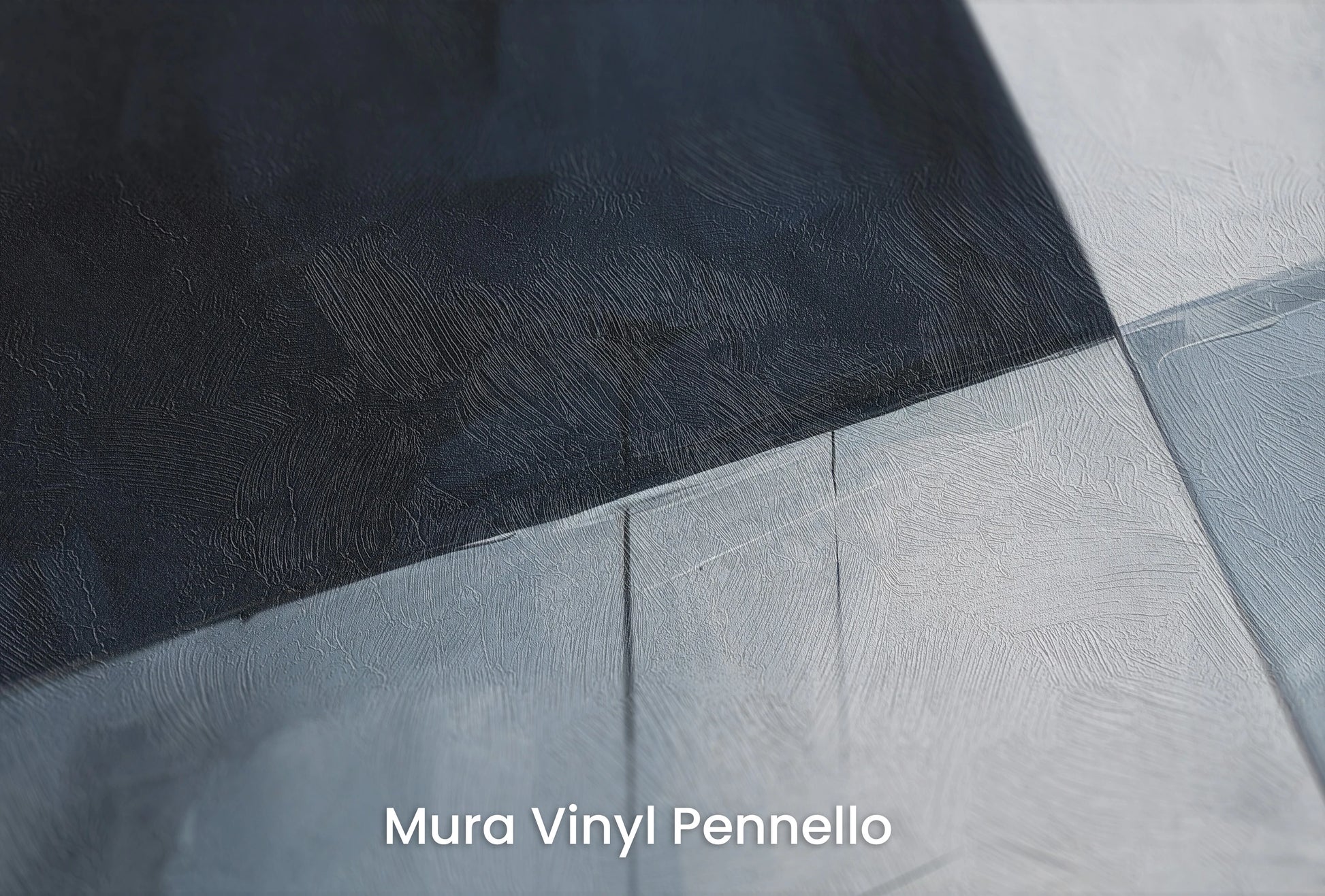 Zbliżenie na artystyczną fototapetę o nazwie Tranquil Shapes na podłożu Mura Vinyl Pennello - faktura pociągnięć pędzla malarskiego.