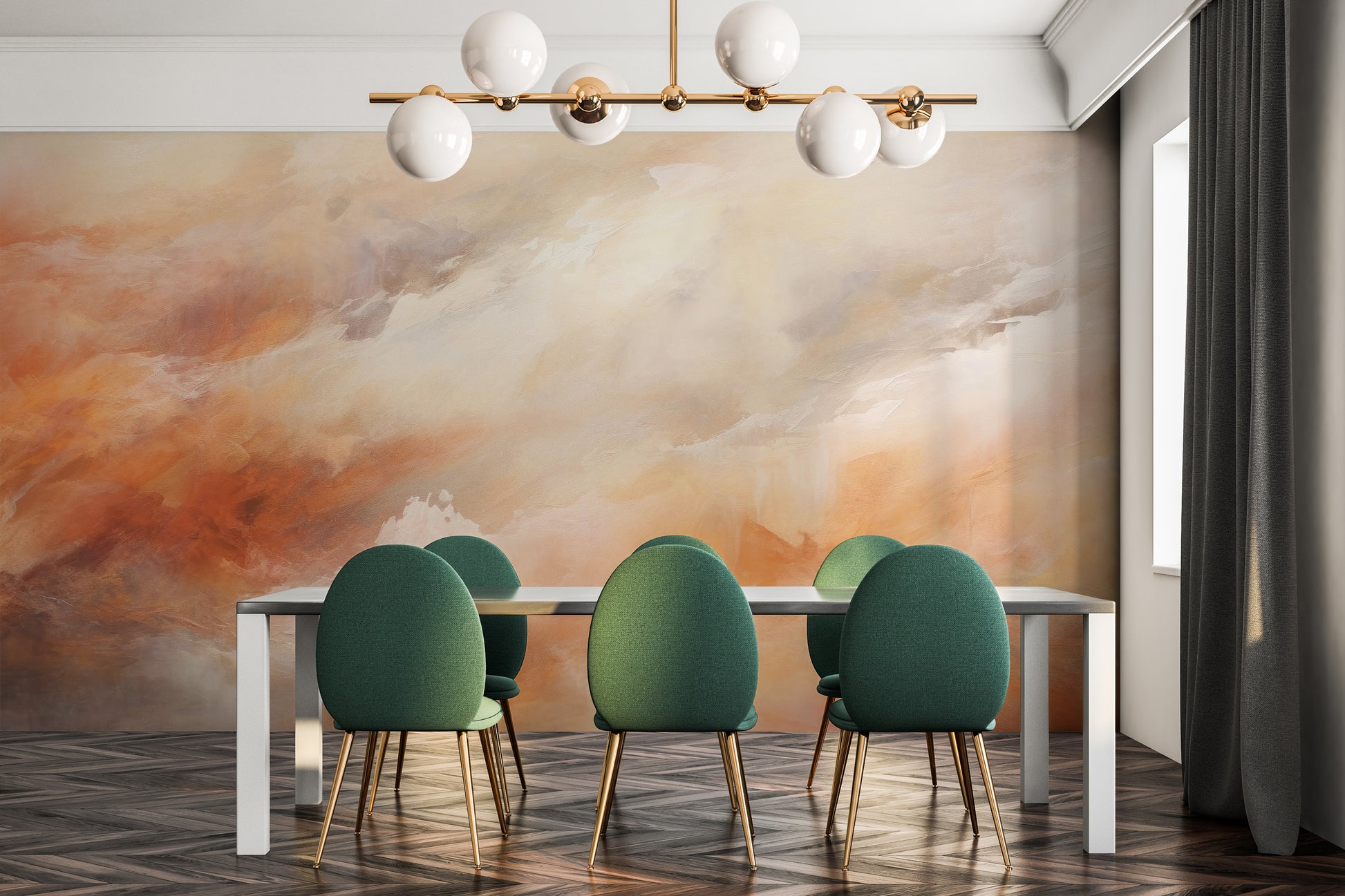 Fototapeta artystyczna o nazwie ETHEREAL FLAME CANVAS pokazana w aranżacji wnętrza.