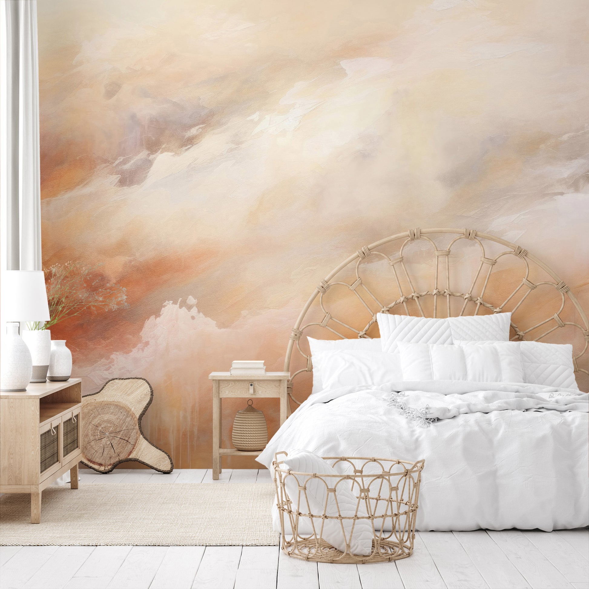 Fototapeta malowana o nazwie ETHEREAL FLAME CANVAS pokazana w aranżacji wnętrza.