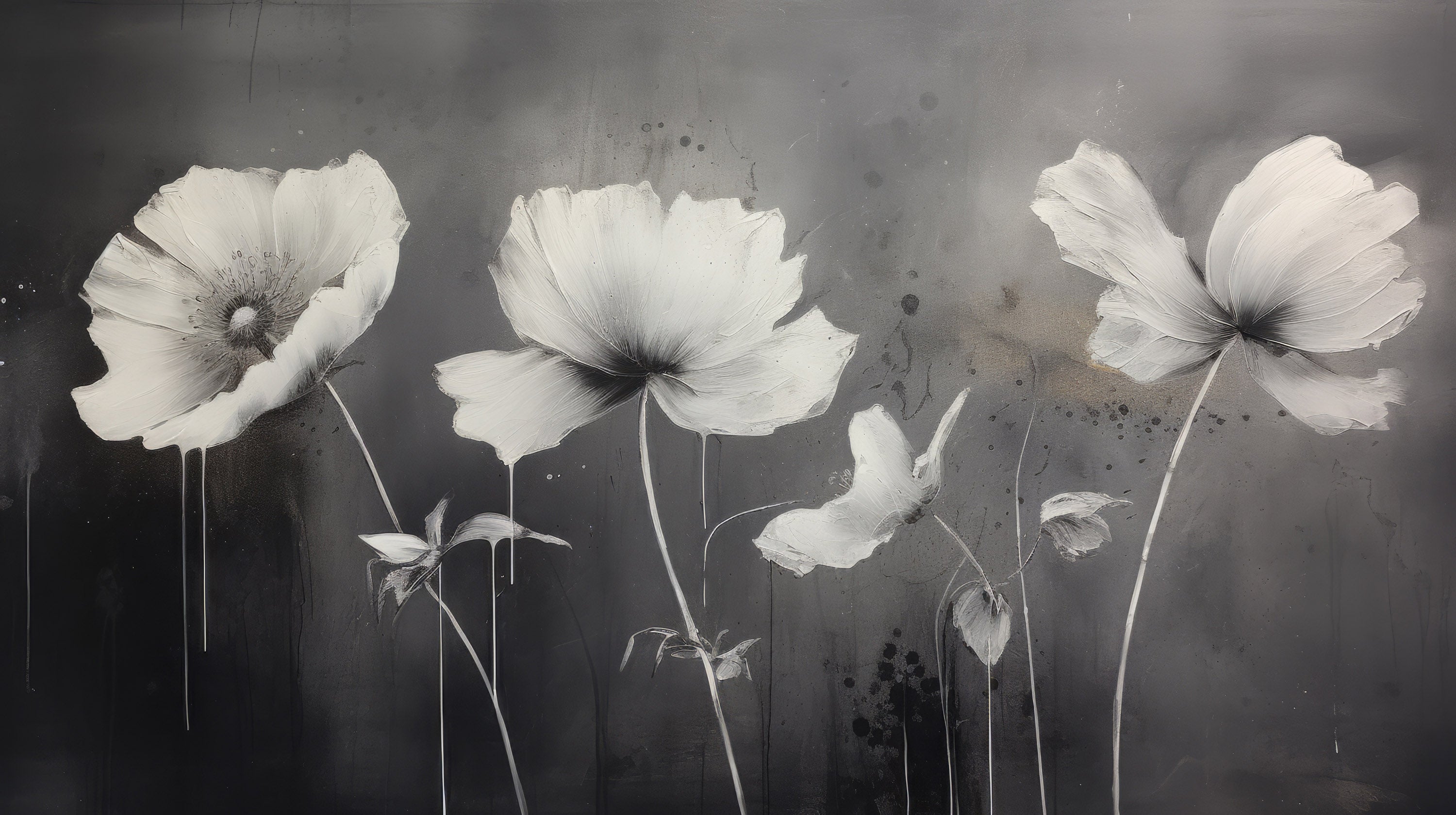 Podgląd wzoru: Prezentacja całego wzoru fototapety o nazwie MONOCHROME MEADOW