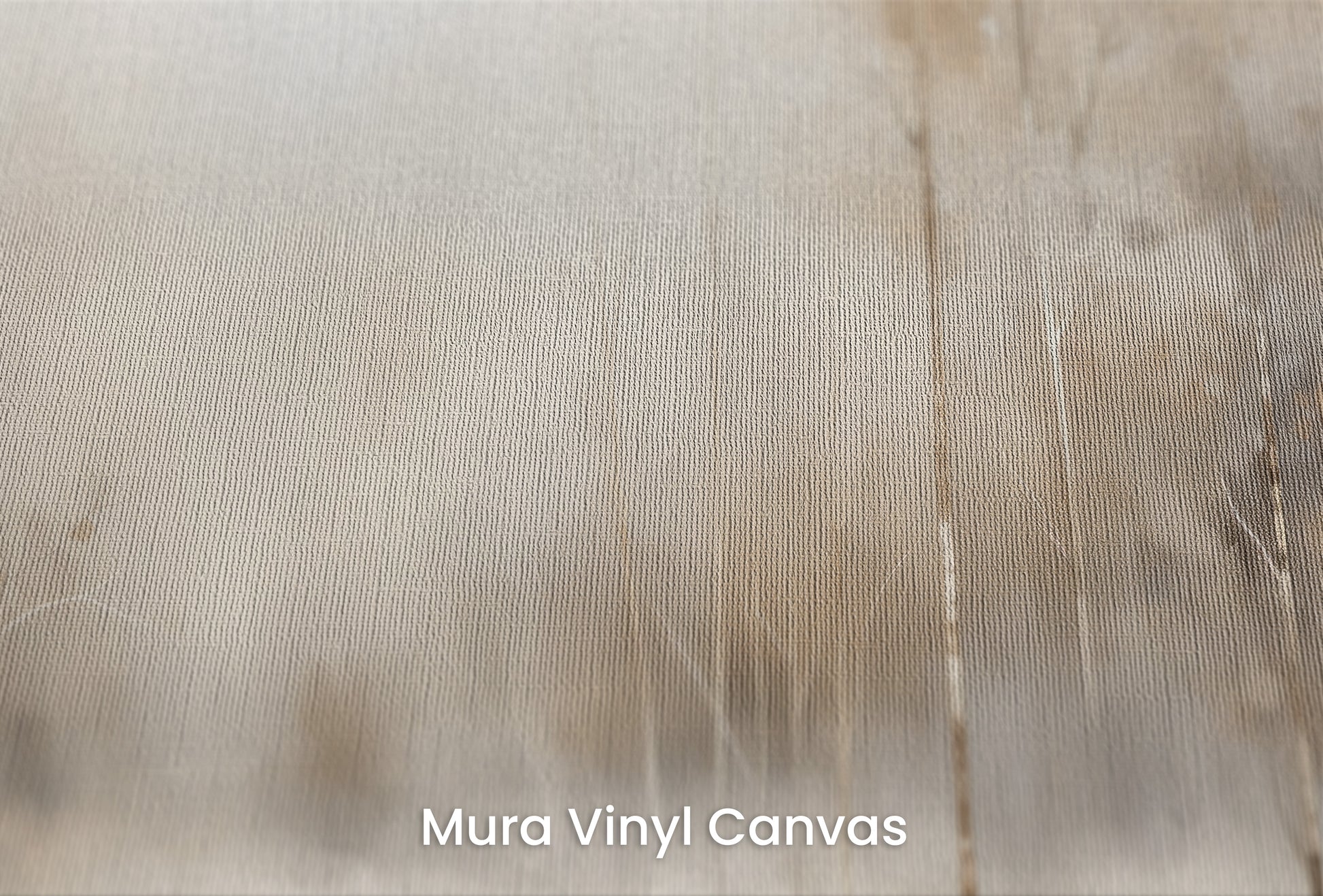 Zbliżenie na artystyczną fototapetę o nazwie SERENE WATERS EDGE MURAL na podłożu Mura Vinyl Canvas - faktura naturalnego płótna.