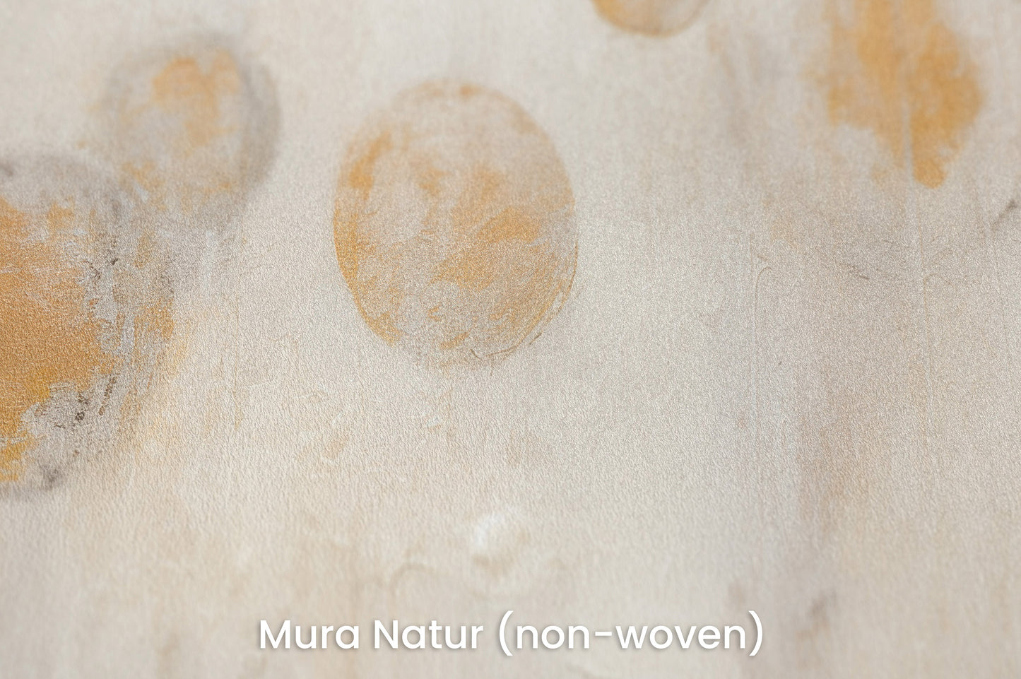 Zbliżenie na artystyczną fototapetę o nazwie ETHEREAL EARTHEN ORBS na podłożu Mura Natur (non-woven) - naturalne i ekologiczne podłoże.
