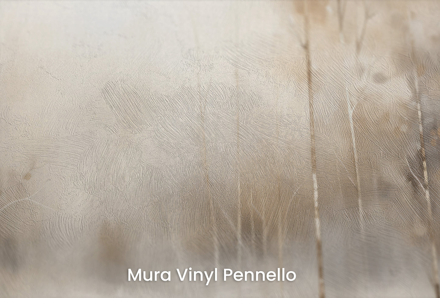Zbliżenie na artystyczną fototapetę o nazwie SERENE WATERS EDGE MURAL na podłożu Mura Vinyl Pennello - faktura pociągnięć pędzla malarskiego.