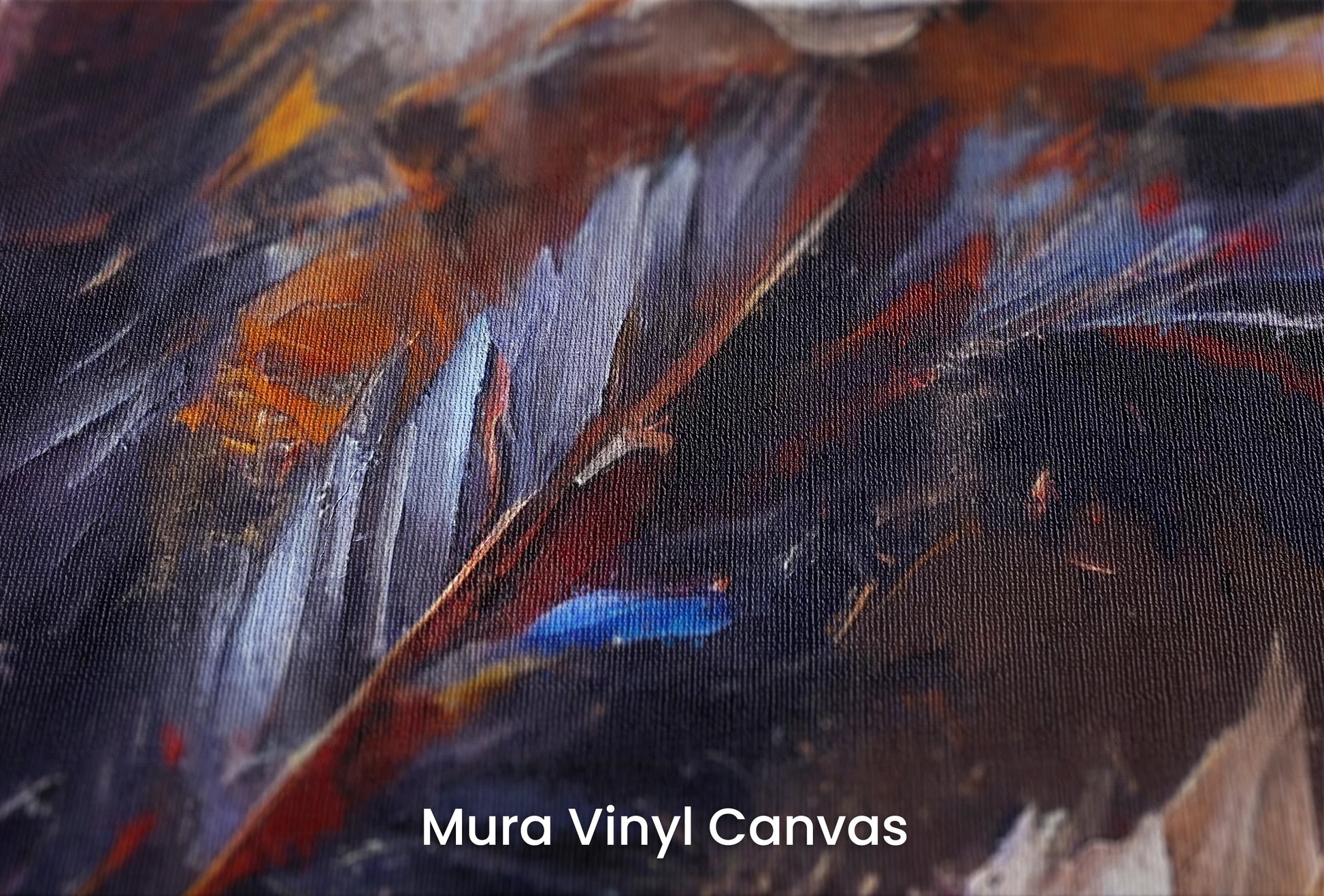 Zbliżenie na artystyczną fototapetę o nazwie Dark Elegance na podłożu Mura Vinyl Canvas - faktura naturalnego płótna.