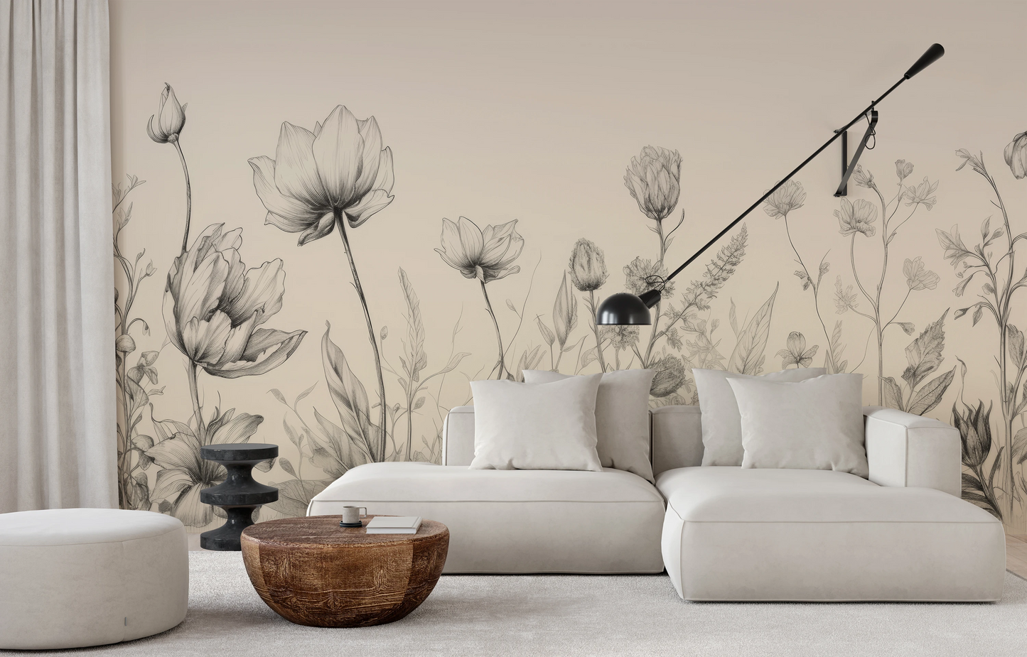 Fototapeta artystyczna o nazwie Herbaceous Illustration pokazana w aranżacji wnętrza.