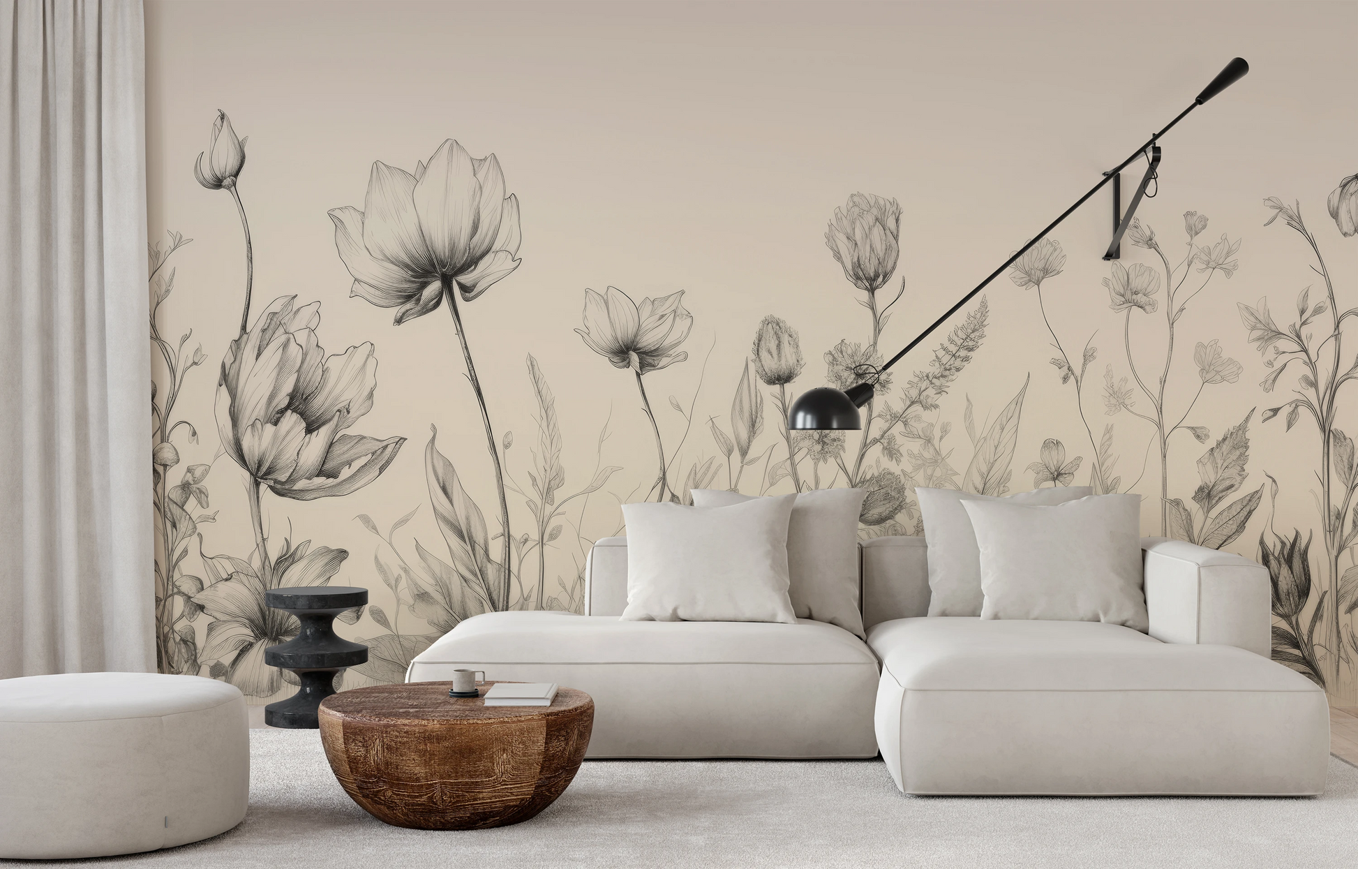 Fototapeta artystyczna o nazwie Herbaceous Illustration pokazana w aranżacji wnętrza.