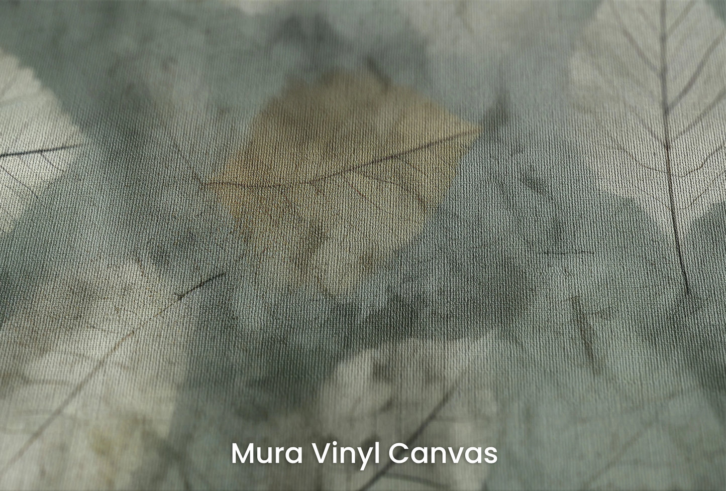 Zbliżenie na artystyczną fototapetę o nazwie Veiled Canopy na podłożu Mura Vinyl Canvas - faktura naturalnego płótna.