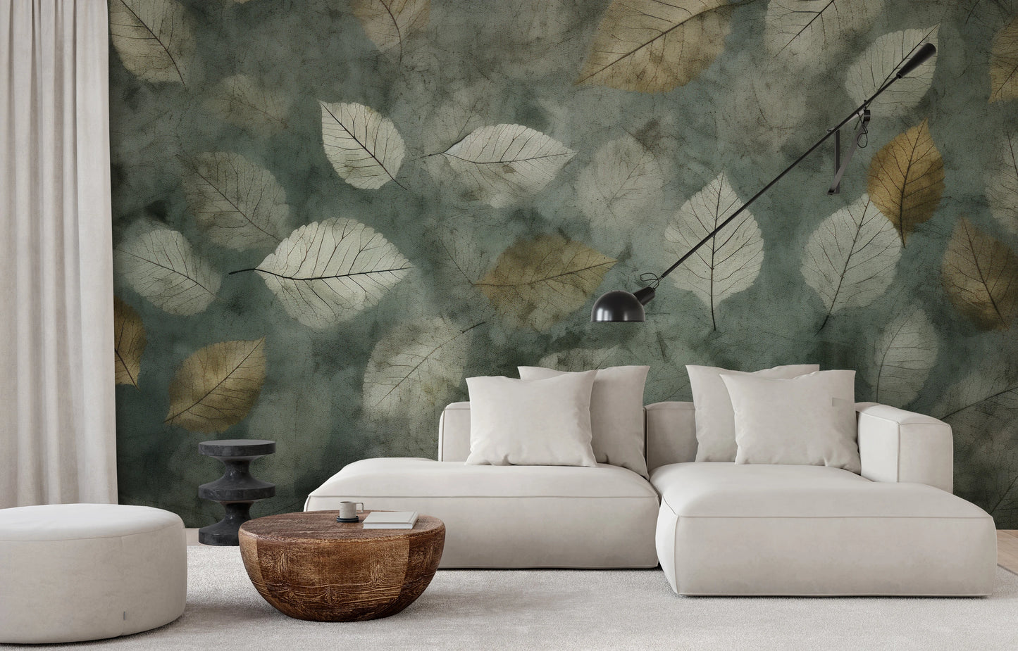 Wzór fototapety o nazwie Veiled Canopy pokazanej w kontekście pomieszczenia.