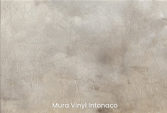 Zbliżenie na artystyczną fototapetę o nazwie CELESTIAL CLIFFS AURORA na podłożu Mura Vinyl Intonaco - struktura tartego tynku.