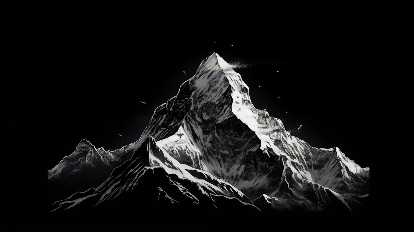 Prezentacja całego wzoru fototapety o nazwie Monochromatic Majesty