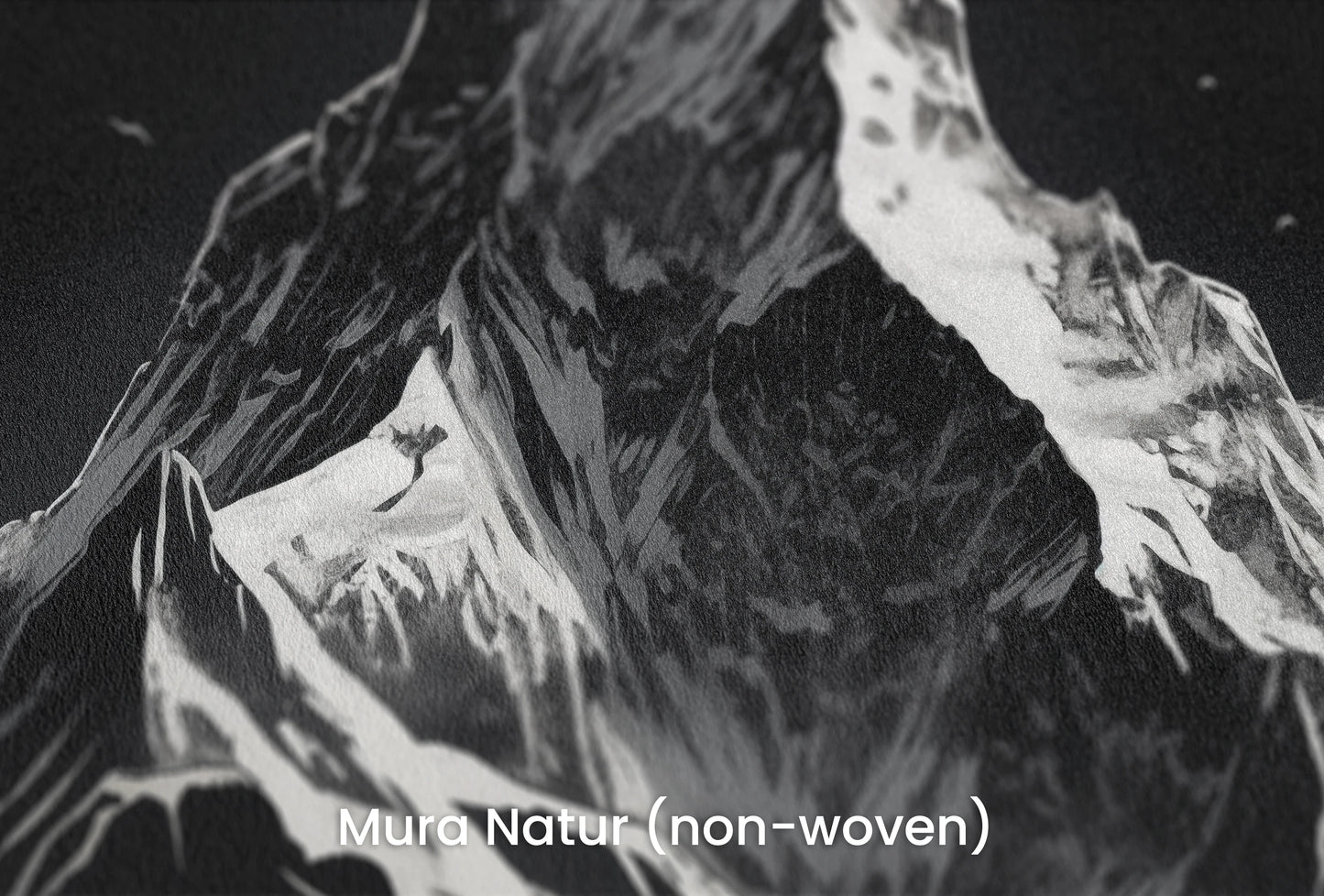 Zbliżenie na artystyczną fototapetę o nazwie Monochromatic Majesty na podłożu Mura Natur (non-woven) - naturalne i ekologiczne podłoże.