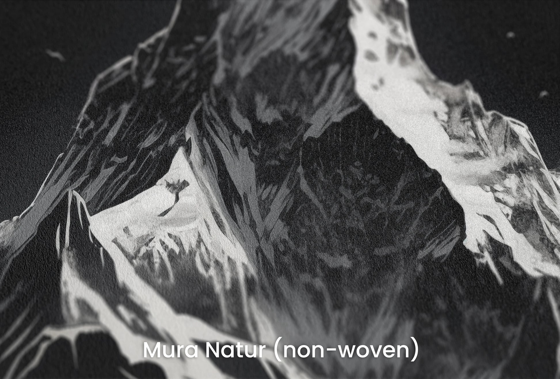 Zbliżenie na artystyczną fototapetę o nazwie Monochromatic Majesty na podłożu Mura Natur (non-woven) - naturalne i ekologiczne podłoże.