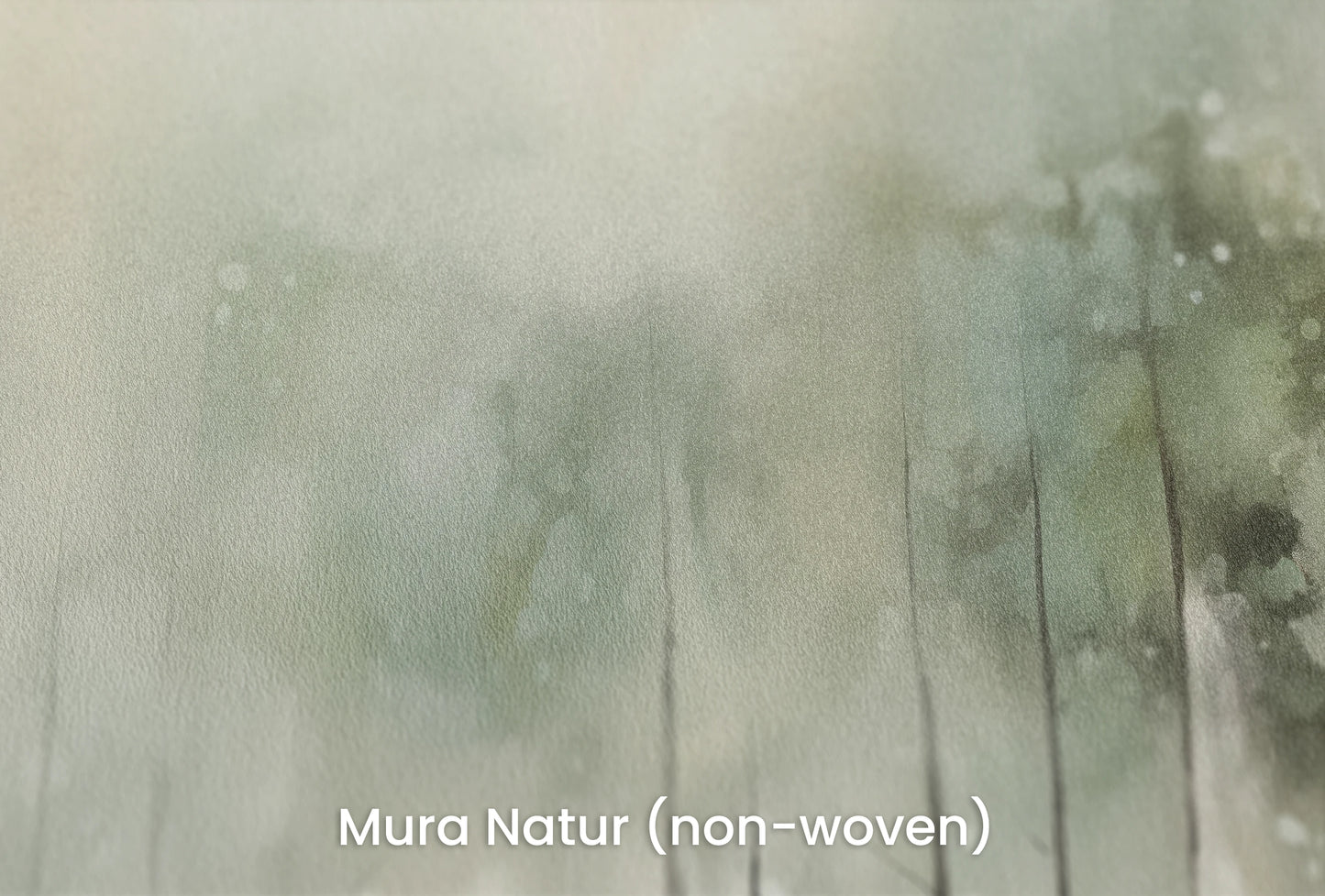 Zbliżenie na artystyczną fototapetę o nazwie Echo Lasu na podłożu Mura Natur (non-woven) - naturalne i ekologiczne podłoże.