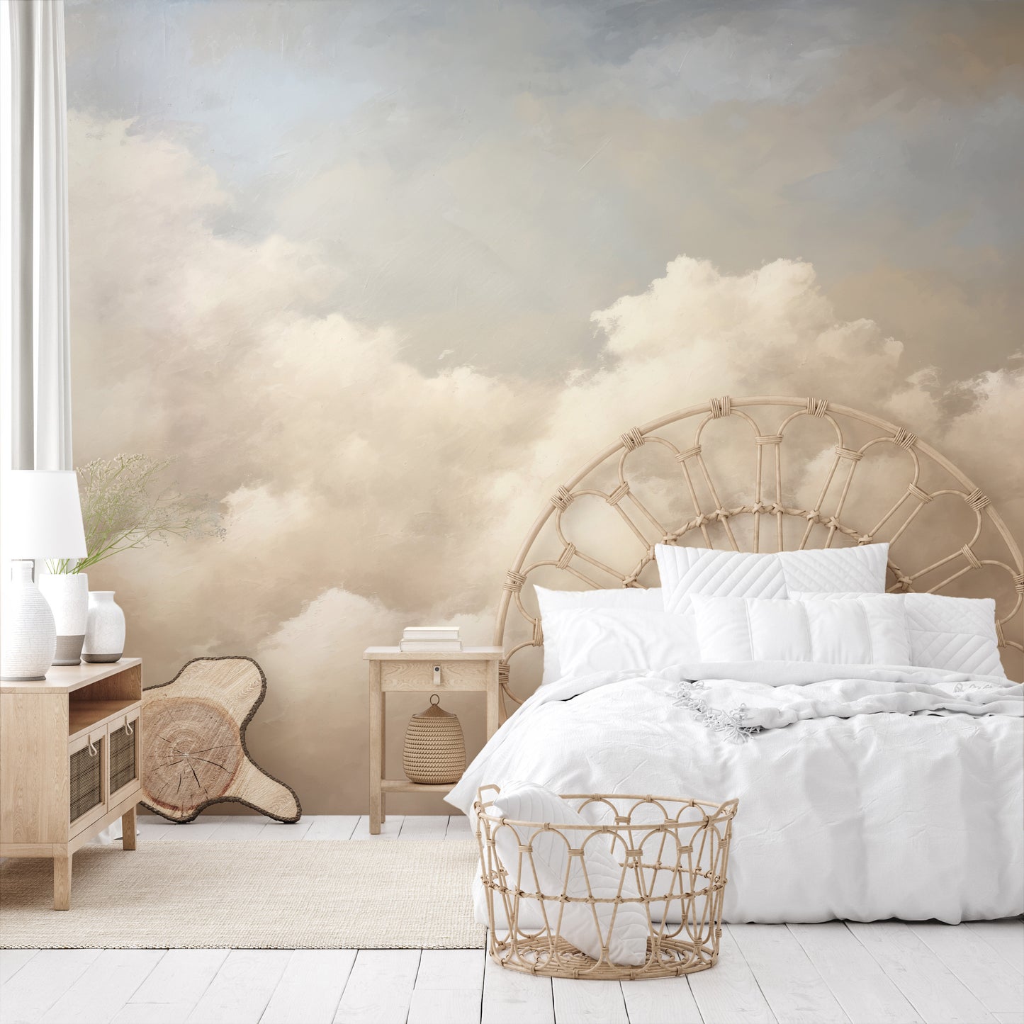 Fototapeta artystyczna o nazwie SOFT HORIZON HAZE pokazana w aranżacji wnętrza.