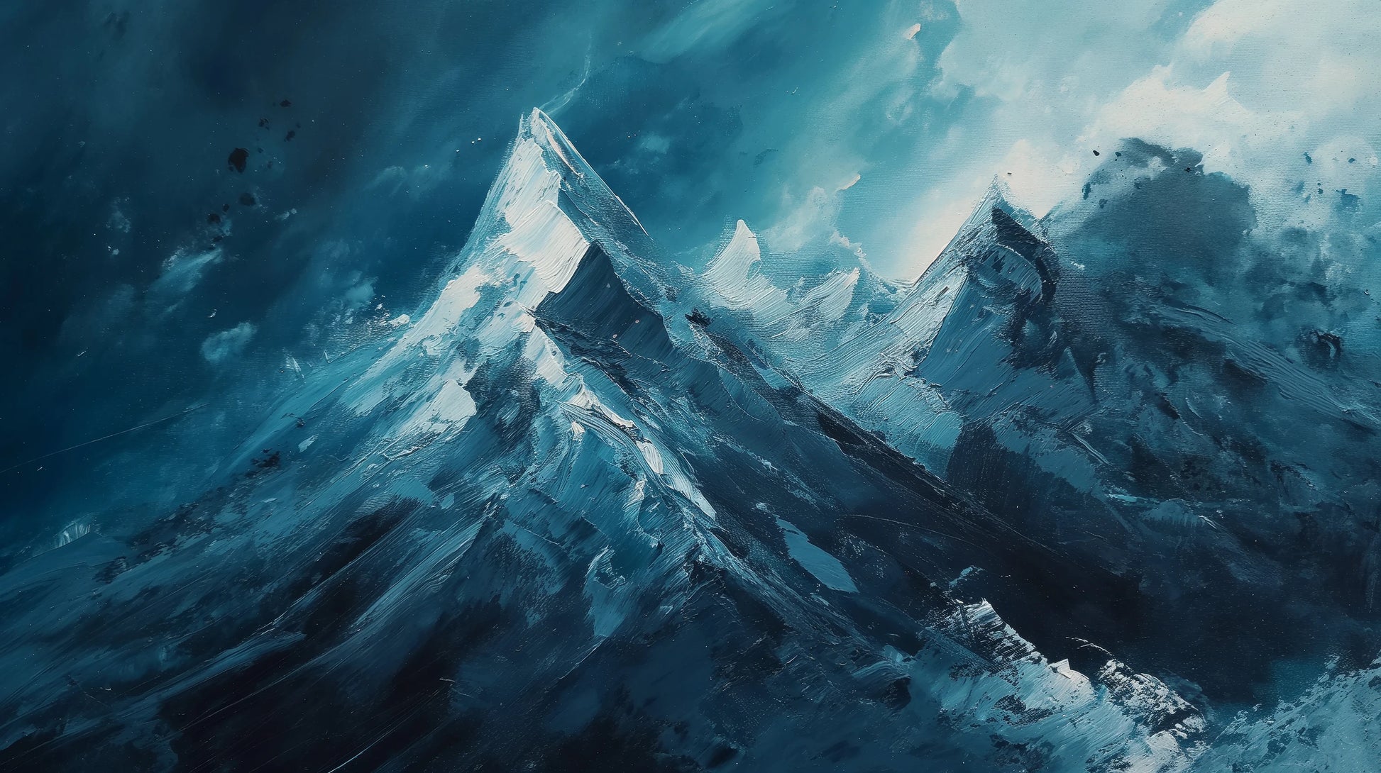 Prezentacja całego wzoru fototapety o nazwie Sapphire Peaks