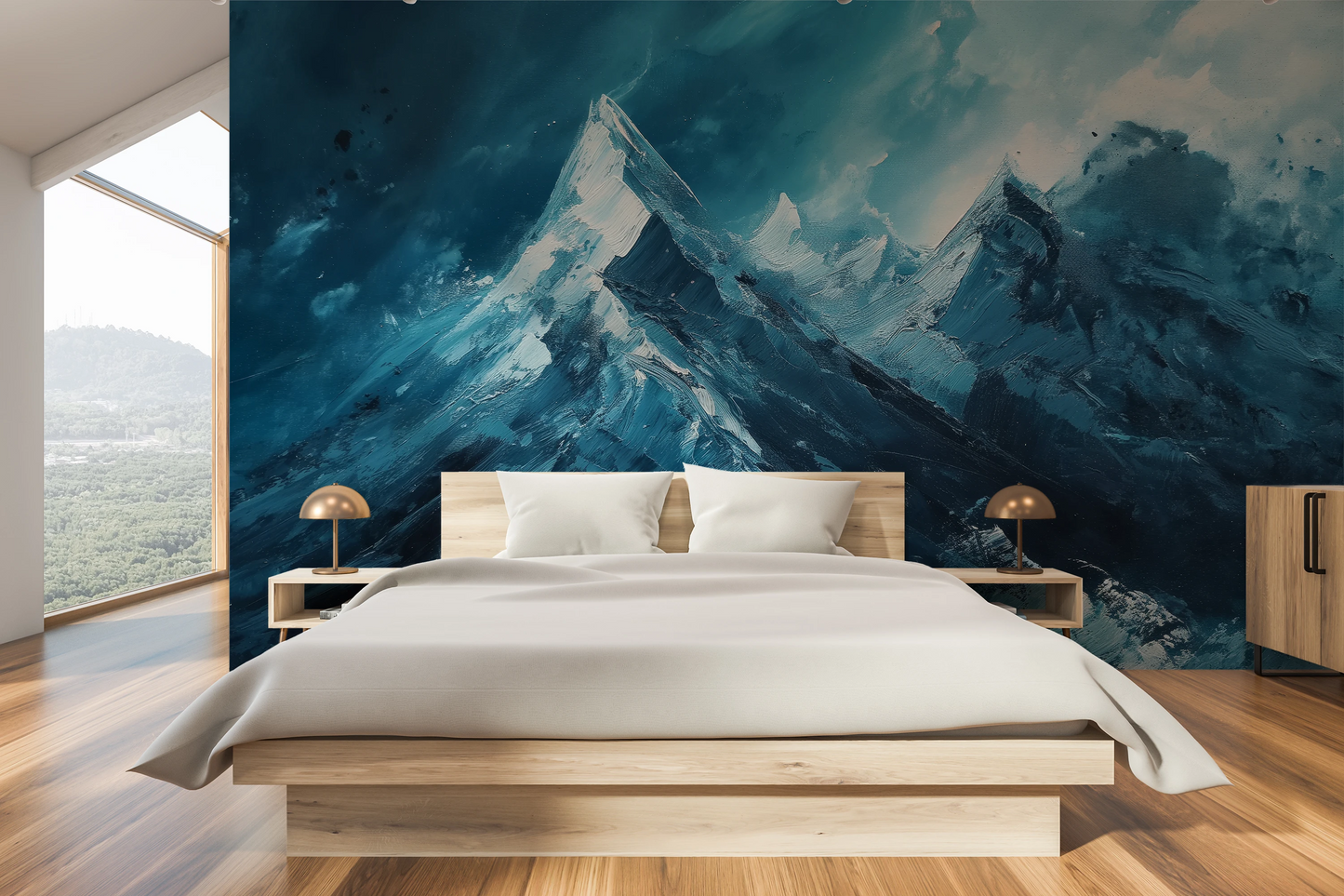 Fototapeta o nazwie Sapphire Peaks użyta w aranzacji wnętrza.