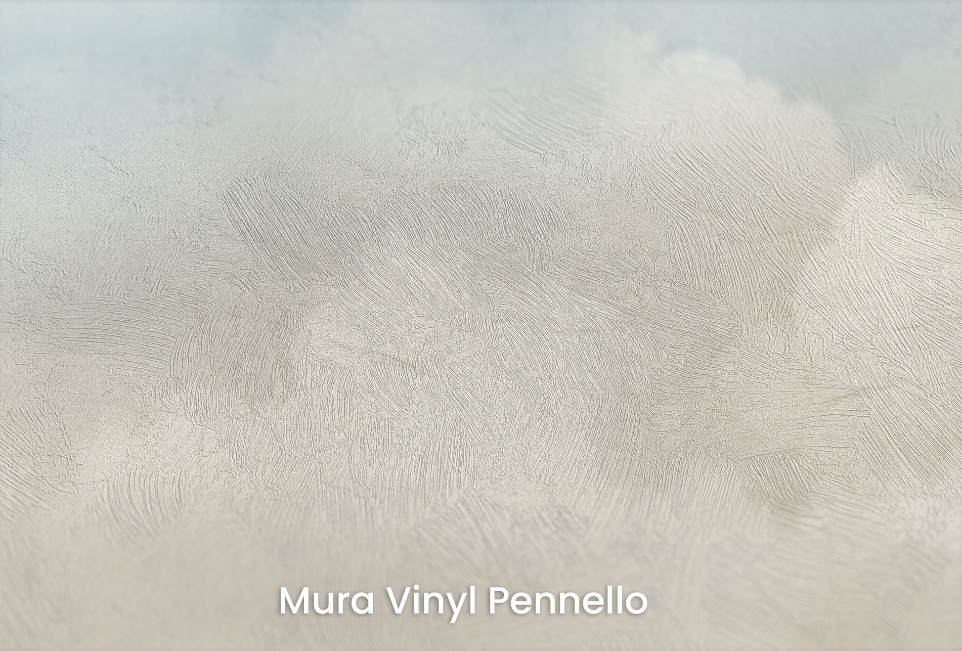 Zbliżenie na artystyczną fototapetę o nazwie CLOUDS OF SERENE MAJESTY na podłożu Mura Vinyl Pennello - faktura pociągnięć pędzla malarskiego.