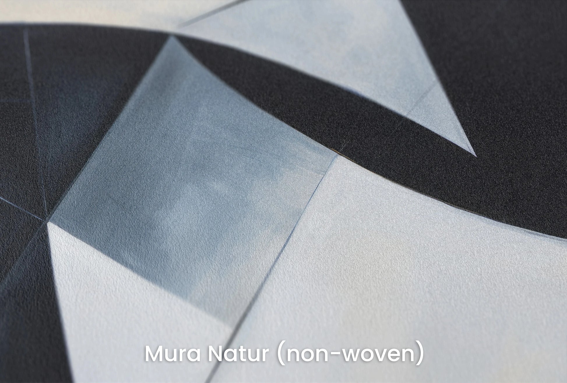 Zbliżenie na artystyczną fototapetę o nazwie Abstract Monochromatic Peaks na podłożu Mura Natur (non-woven) - naturalne i ekologiczne podłoże.