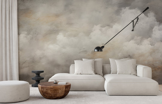 Wzór fototapety artystycznej o nazwie STORM'S BREATH CANVAS pokazanej w aranżacji wnętrza.