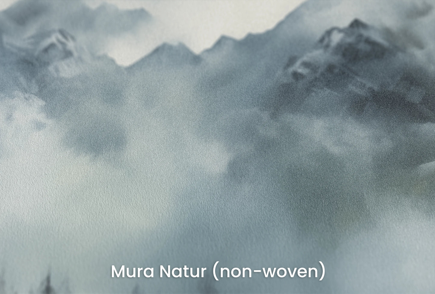 Zbliżenie na artystyczną fototapetę o nazwie Ethereal Fog na podłożu Mura Natur (non-woven) - naturalne i ekologiczne podłoże.