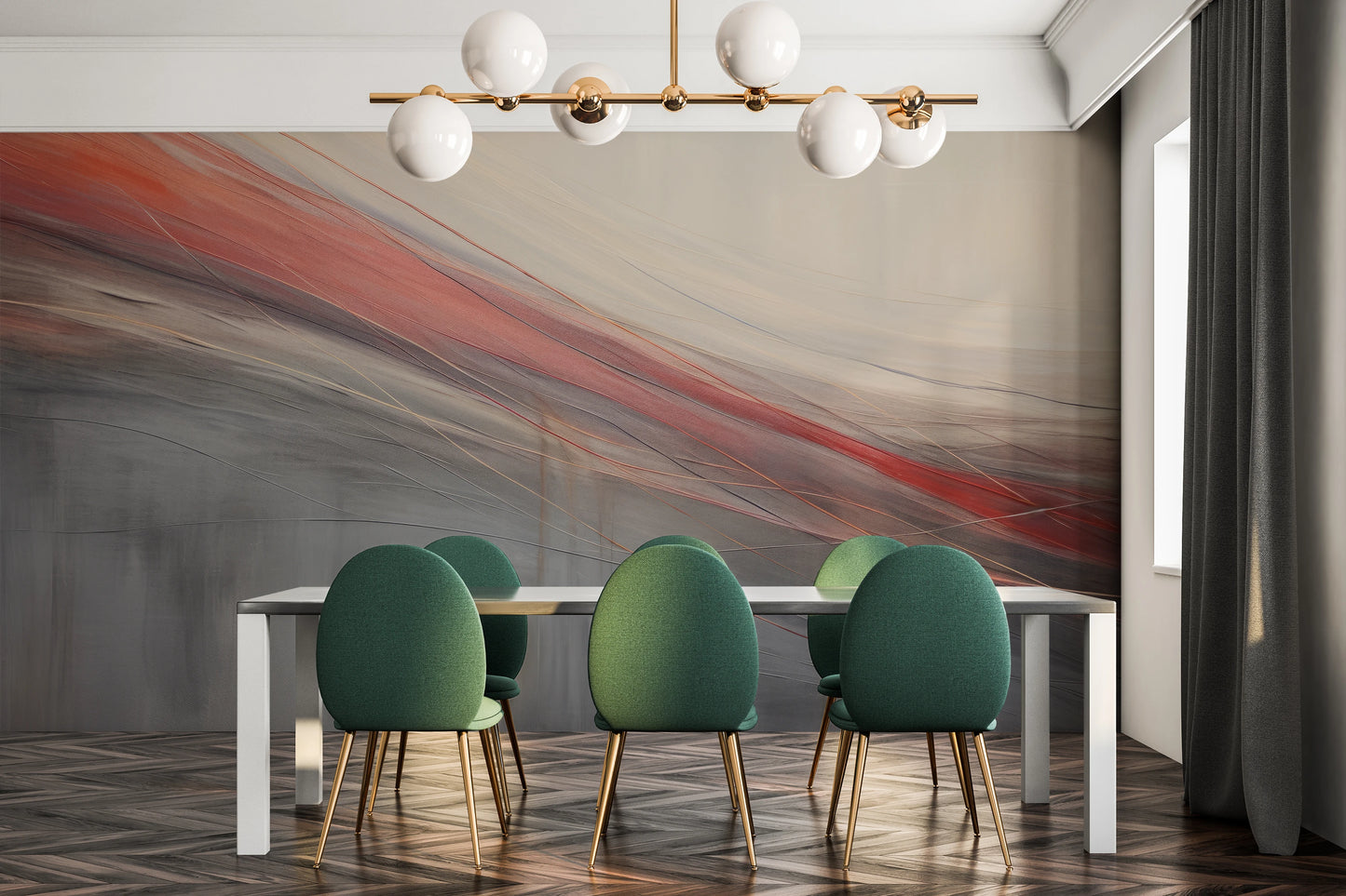 Fototapeta artystyczna o nazwie Rustic Elegance pokazana w aranżacji wnętrza.