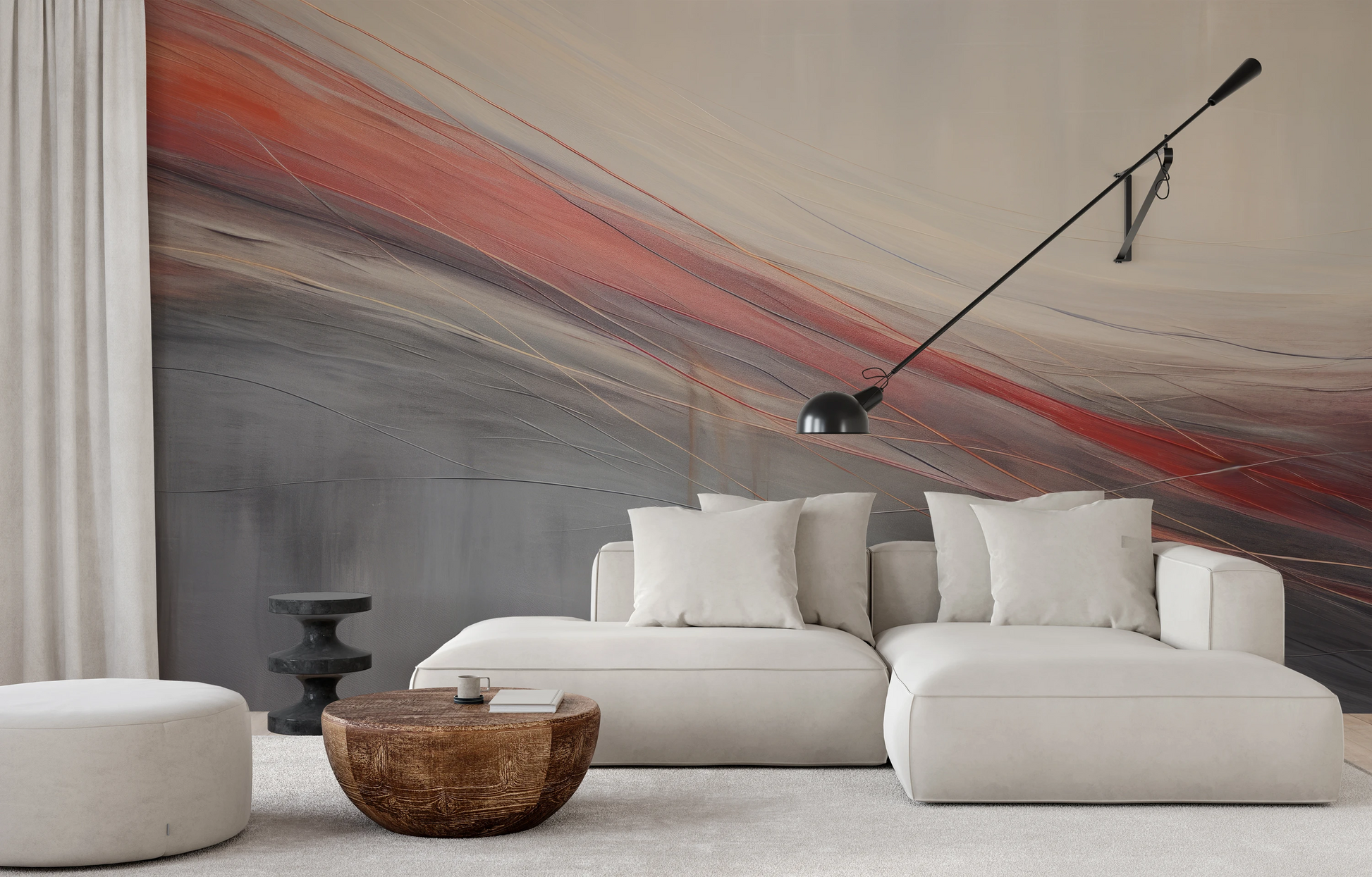 Wzór fototapety artystycznej o nazwie Rustic Elegance pokazanej w aranżacji wnętrza.